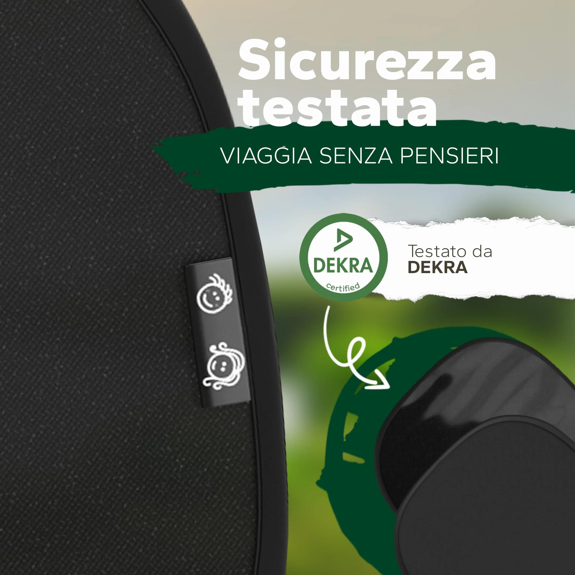 Parasole per Bambini UPF50+ Protezione UV Certificata DEKRA GSM 105 Autoadesivo