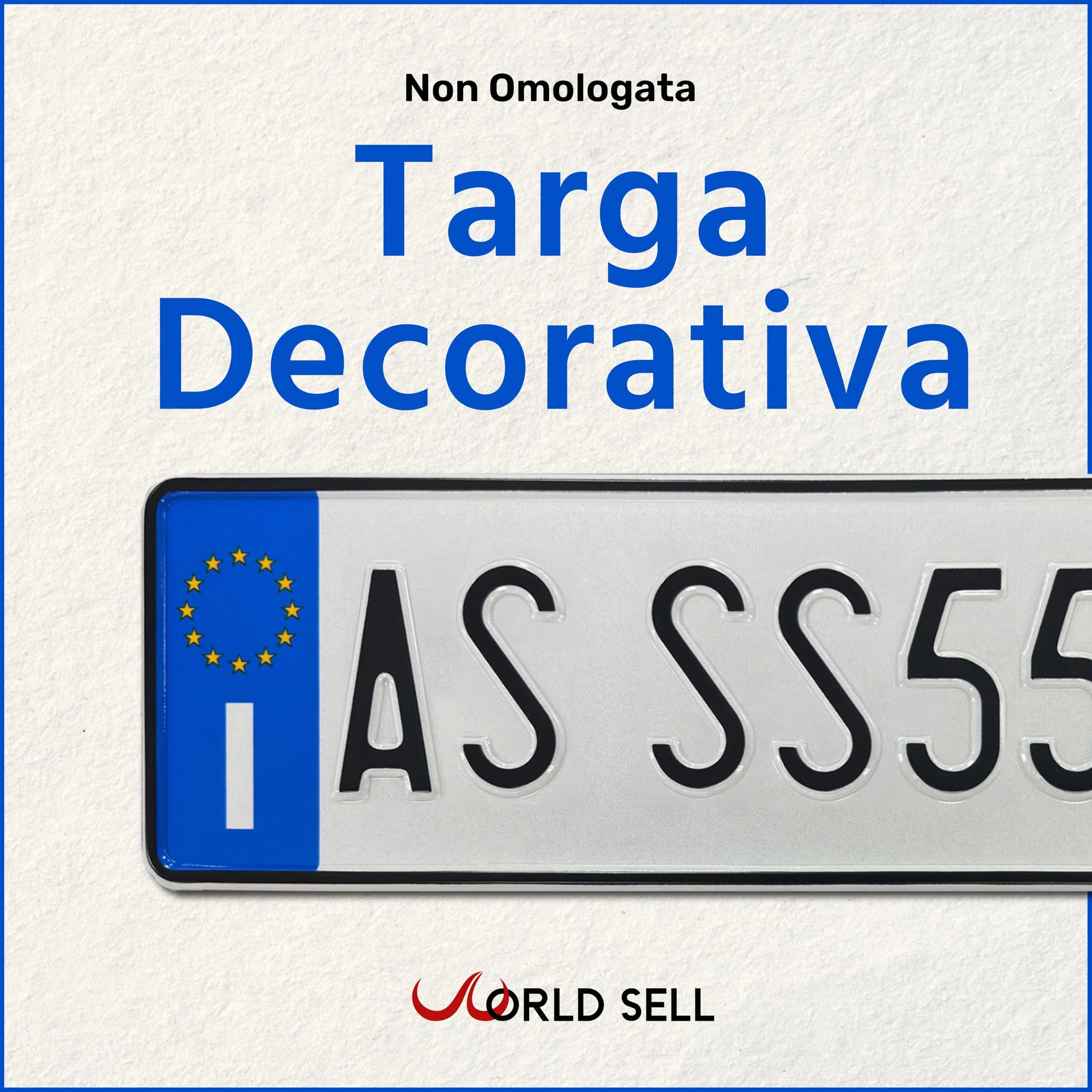 Targa Anteriore Personalizzata Incisa in Rilievo su Alluminio Catarifrangente Replica Artigianale Made in Italy Modello Auto