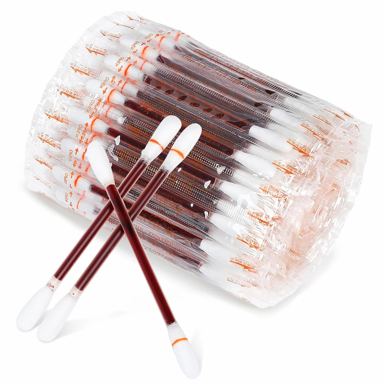100 Pcs Monouso Cotone Tampone Iodoforo, Cotone Stick Iodio, Tampone di Disinfezione Della Pelle con Iodoforo per la Casa Ospedaliera