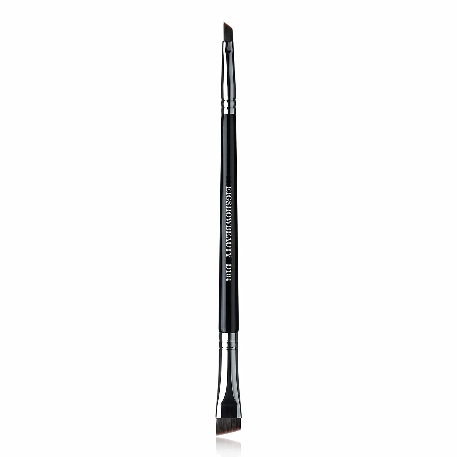 EIGSHOW Pennello per sopracciglia e pennello per eyeliner, trucco a doppia estremità, pennello per sopracciglia angolato, eyeliner ultrafine(D104)
