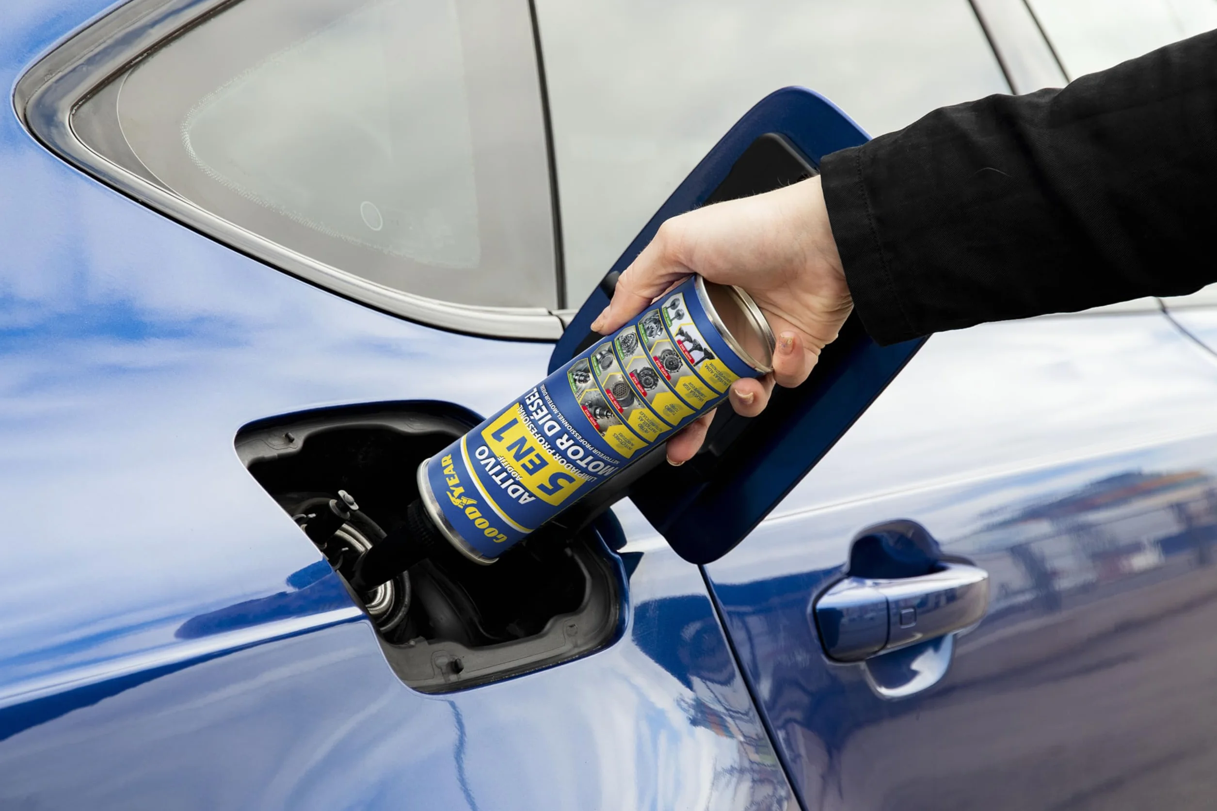 Goodyear Additivo detergente per Motori Diesel 5 in 1 300 ml | Detergente Completo per iniettori, Turbo, DPF, valvola EGR e aspirazione