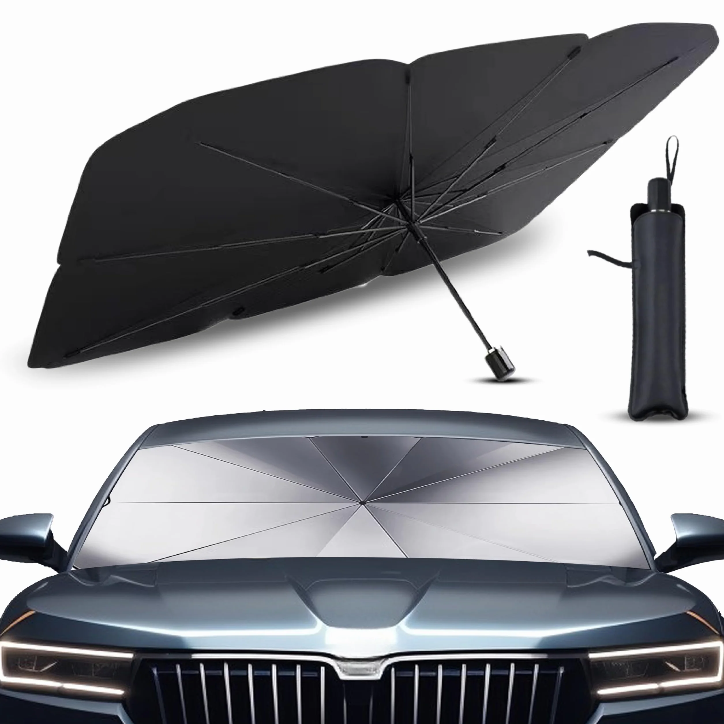 Parasole Auto Protezione Solare Anteriore 140x80cm UV Resistente