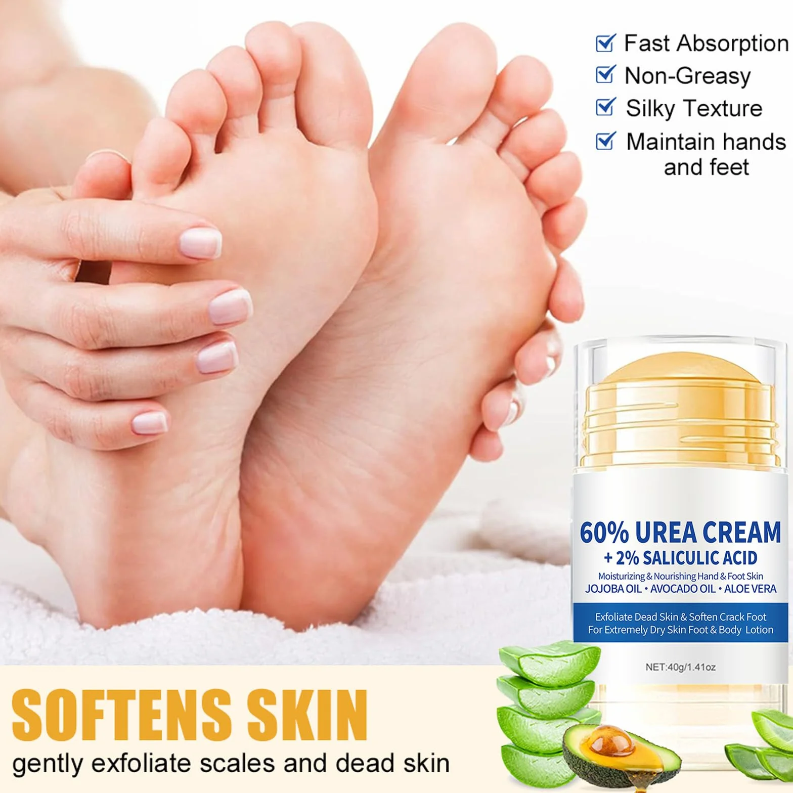 Crema Piedi Urea 60% 2 Pezzi Talloni Screpolati Calli