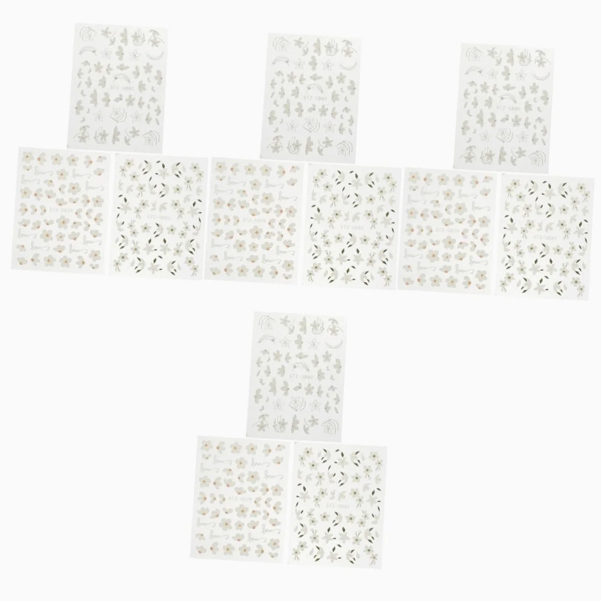4 Set Adesivi Per Unghie Con Design Decorazioni Per Nail Art Per Donne E Ragazze Adesivi Autoadesivi Per Manicure Creativa E Personalizzata Per Domestico E Estetici 3 Fogli * 4