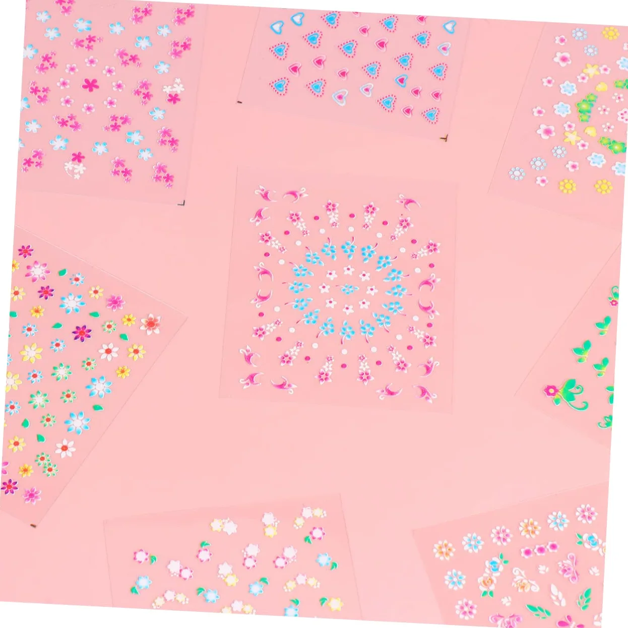3 Set Stickers Per Nail Art Creativi Adesivi Per Unghie Decorazioni Manicure Per Donne E Ragazze Colorati 50 Pezzi*3
