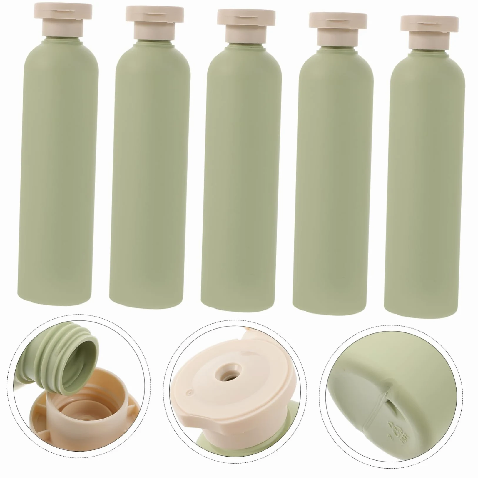 BESTYASH 2 Set Bottiglie Ricaricabili Con Flip Per Lozioni E Shampoo Bottiglie Vuote Viaggio Per Casa E Hotel 5 Pezzi*2