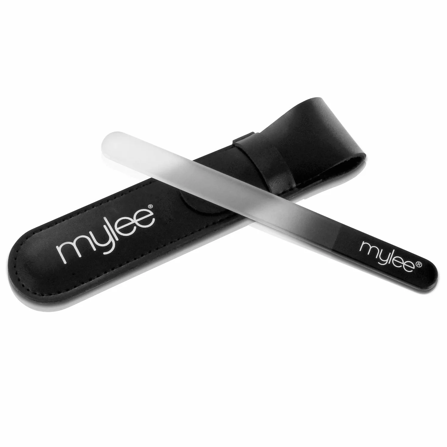 Lima per unghie in vetro Mylee con custodia - Manicure professionale, igienica e duratura con garanzia di 5 anni, per uso professionale o domestico
