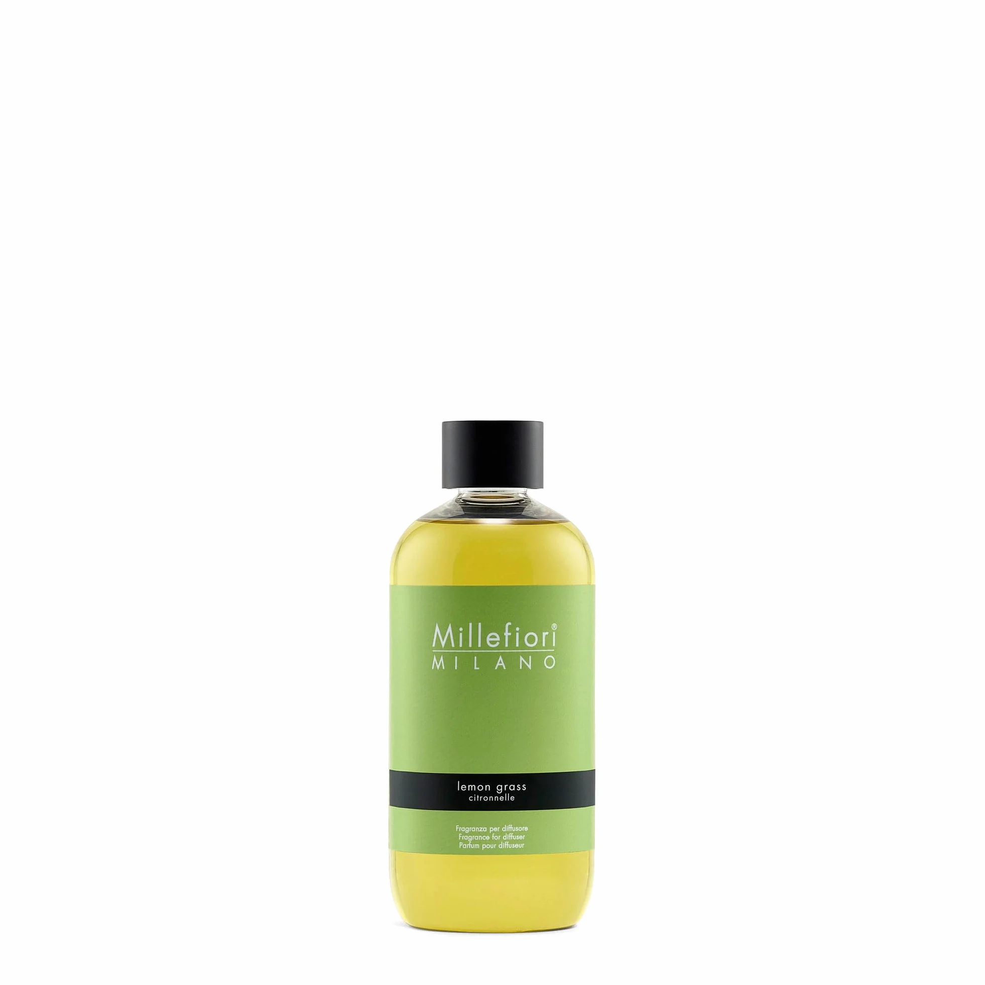 Millefiori Milano – Fragranza per Diffusore a Bastoncini 250 ml, Lemon Grass – Profumatore Ambiente Raffinato con Note Fresche e Agrumate