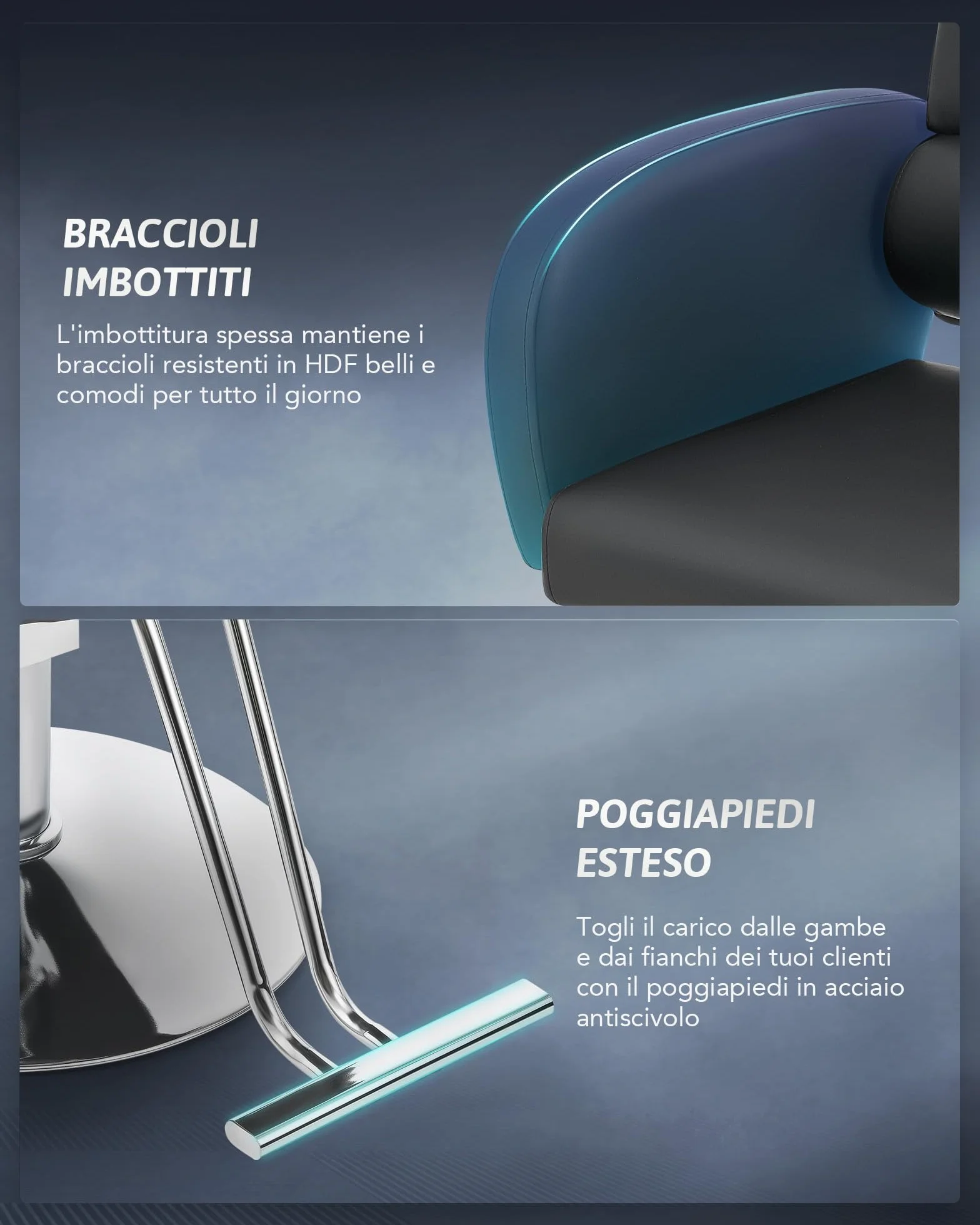CO-Z Poltrona da Parrucchiere Sedia da Barbiere Professionale con Girevole a 360° Altezza Regolabile 15 cm Poltrona da Parrucchiere Idraulica Capacità di 250 kg per Barbieri e Salone di Bellezza