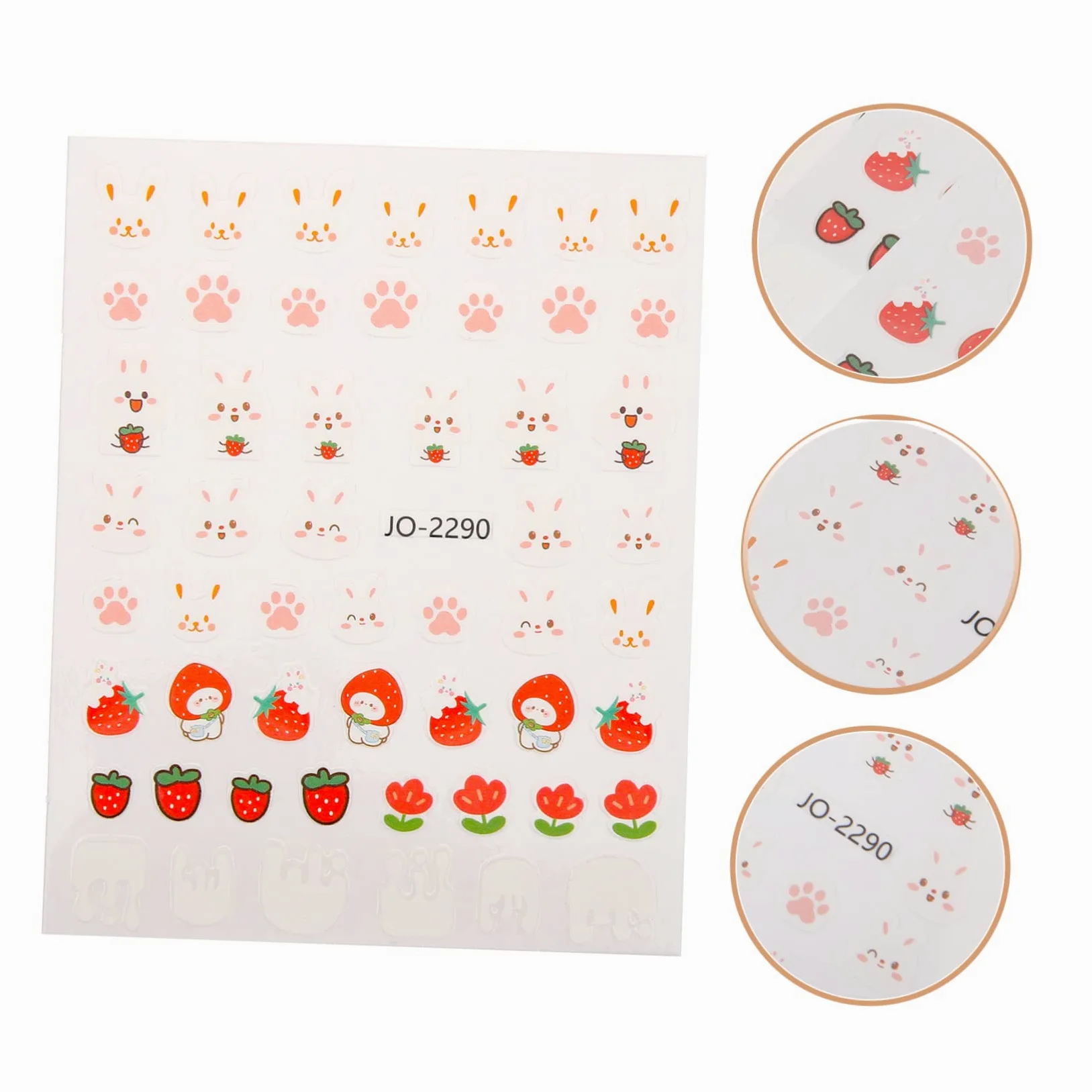 Healvian 4 Set Di Adesivi Per Nail Art Decalcomanie Per Unghie Da Donna Decalcomanie Per Unghie A Forma Di Coniglietto Per Decorazioni Natalizie 10 Fogli*4