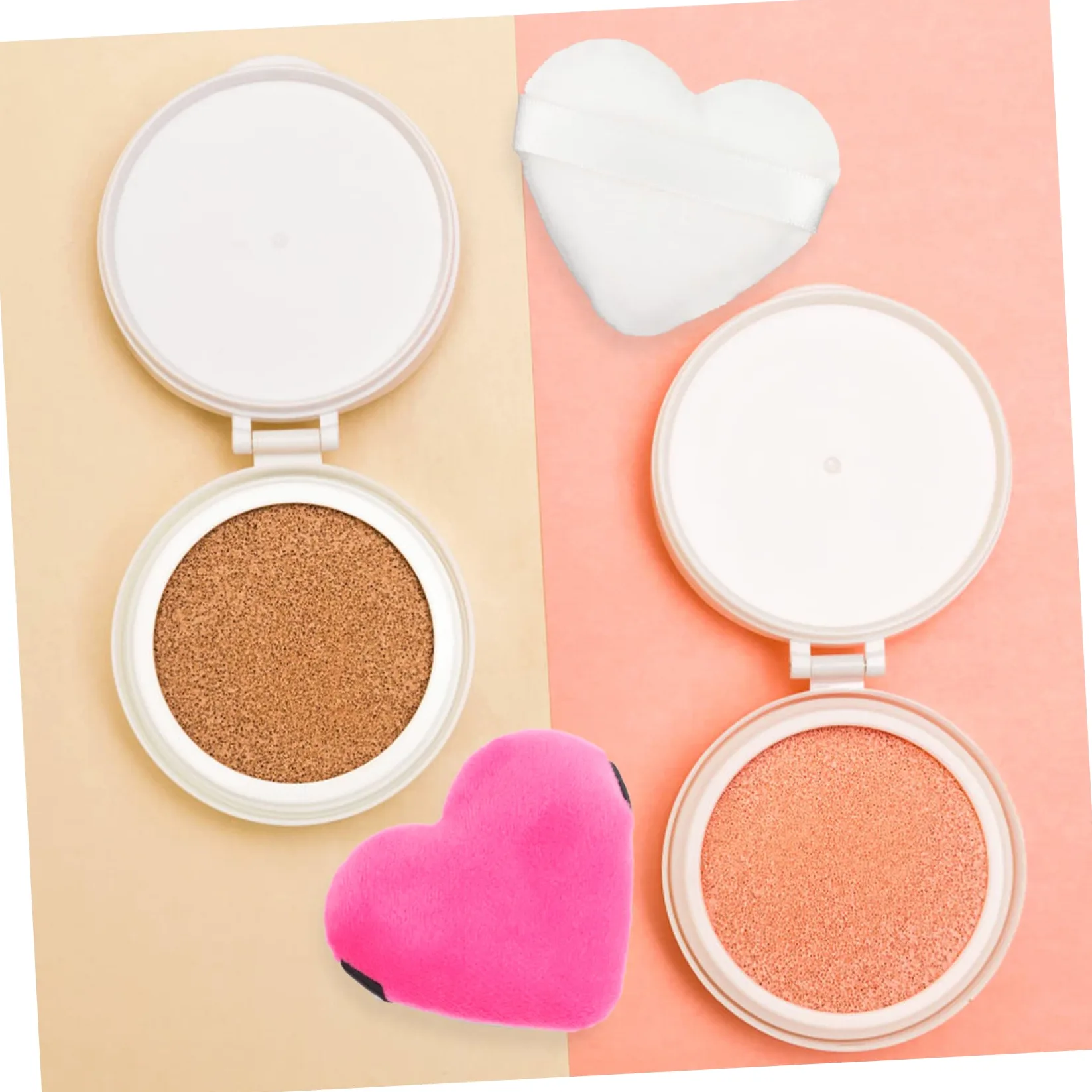 minkissy 36 Pz Soffio Di Cuore Tampone Di Cipria Piumino Da Cipria Cosmetico Sfoglia Compatta Piumino Di Cotone Sbuffi Di Trucco Esfoliante Pulizia Spugna Batuffolo Di Cotone Donna