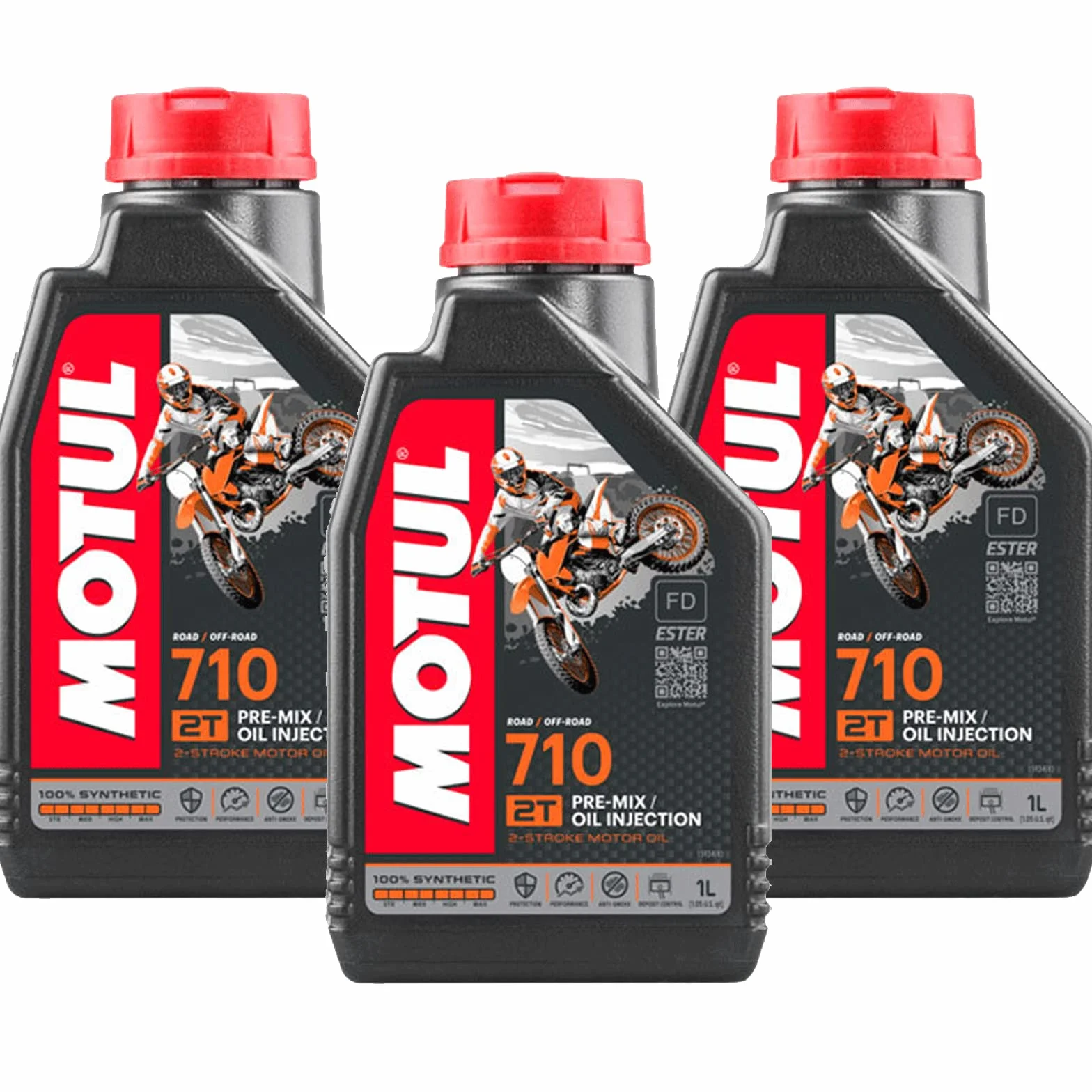 Olio motore 2T 710 3 litri LT - 100% estere sintetico per moto scooter