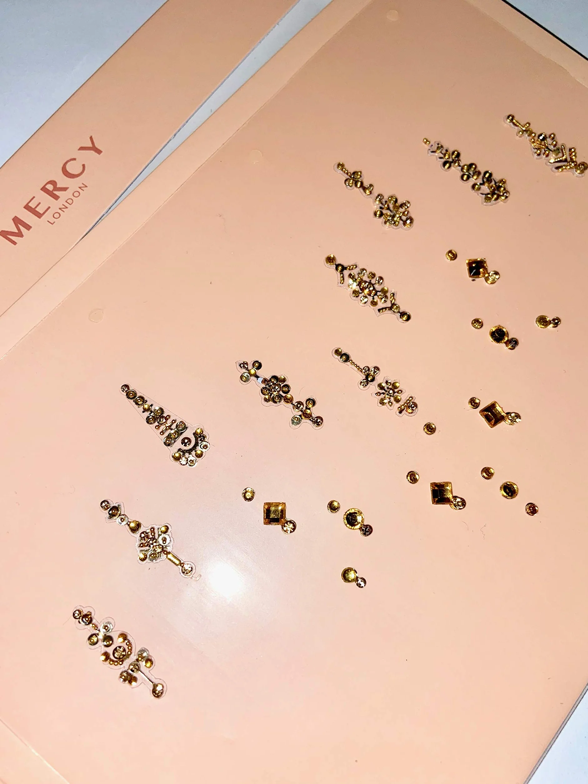 Priyanka Gold Bindis ✮ Mercy London, gioielli indiani per il viso, in oro, argento, confezione multipla