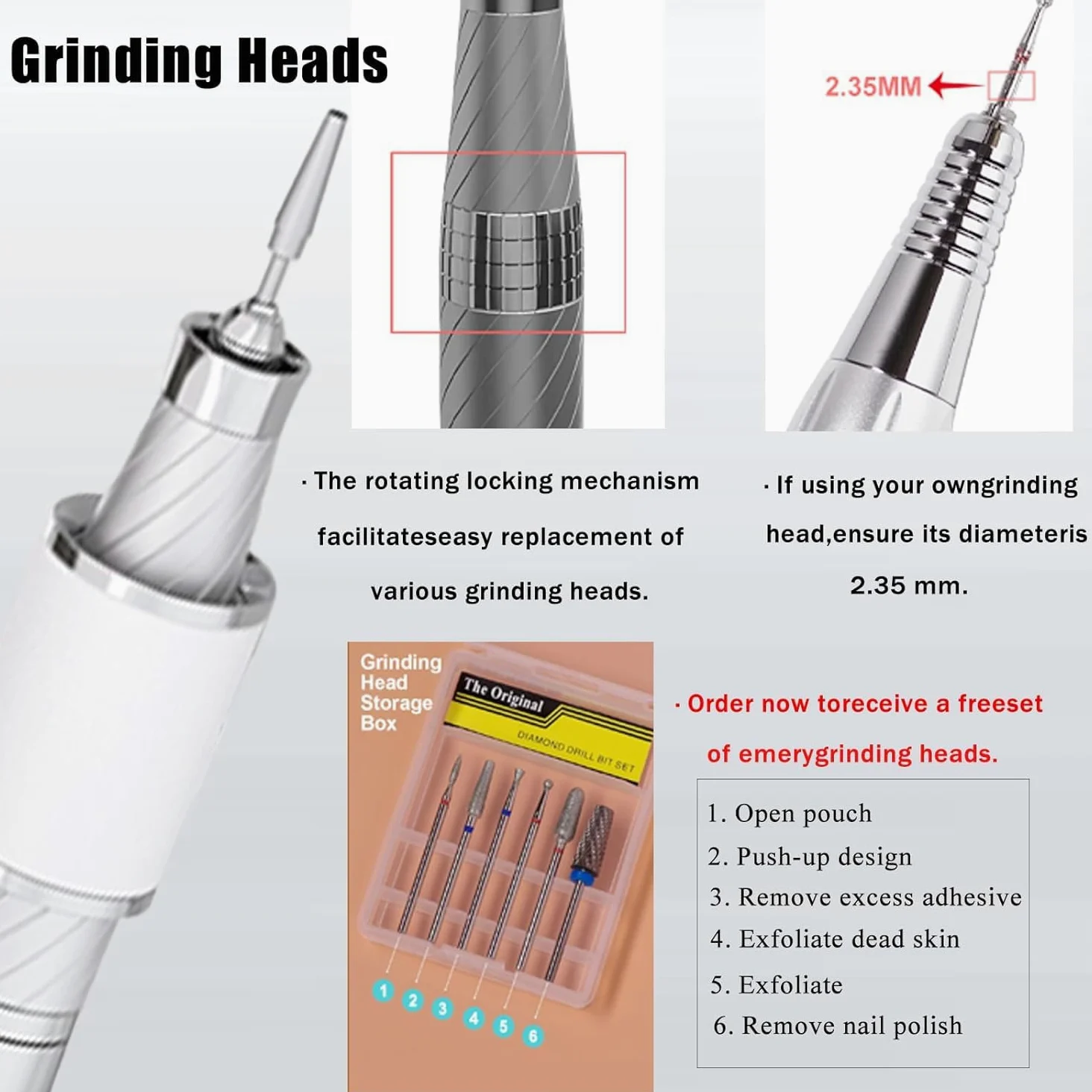 Aspiratore e Fresa Unghie 2-in-1 Professionale, 30.000 Giri/Min Motore Brushless, Silenzioso ≤68dB, Kit Manicure Elettrico per Nail Artist