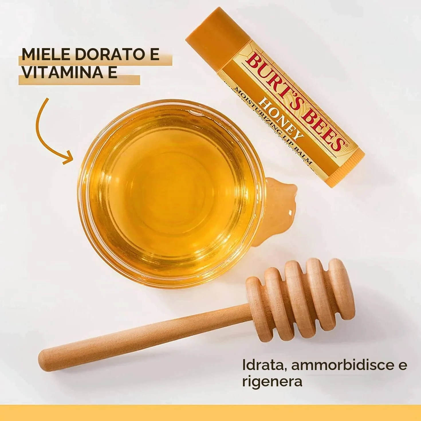 Burt's Bees Balsamo per le labbra Miele 1 pezzo