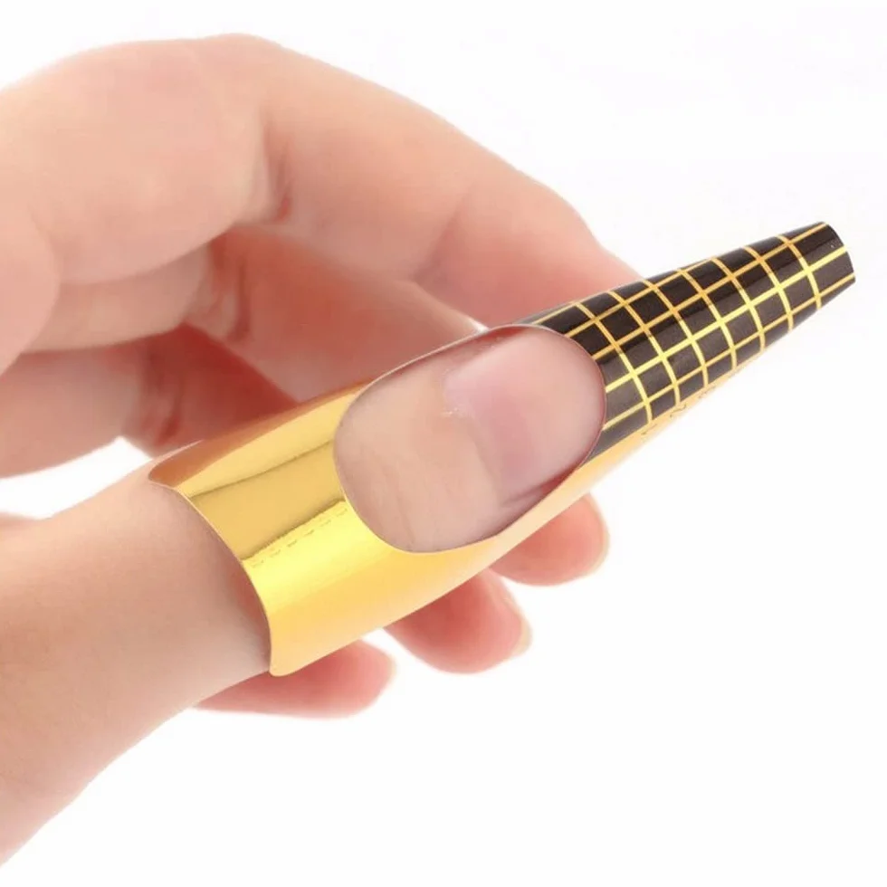 120 Pezzi Rotolo Cartine Oro Extension model Cartine Allungamento per Unghie Ricostruzione Fai da te Allungamento Unghie professional UV gel nail