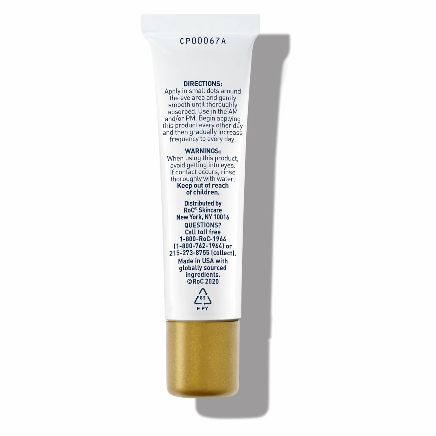 RoC - Retinol Correxion Line Smoothing Crema Contorno Occhi - Riduce Visibilmente Gonfiori e Occhiaie - Antirughe e Antietà - 15 ml
