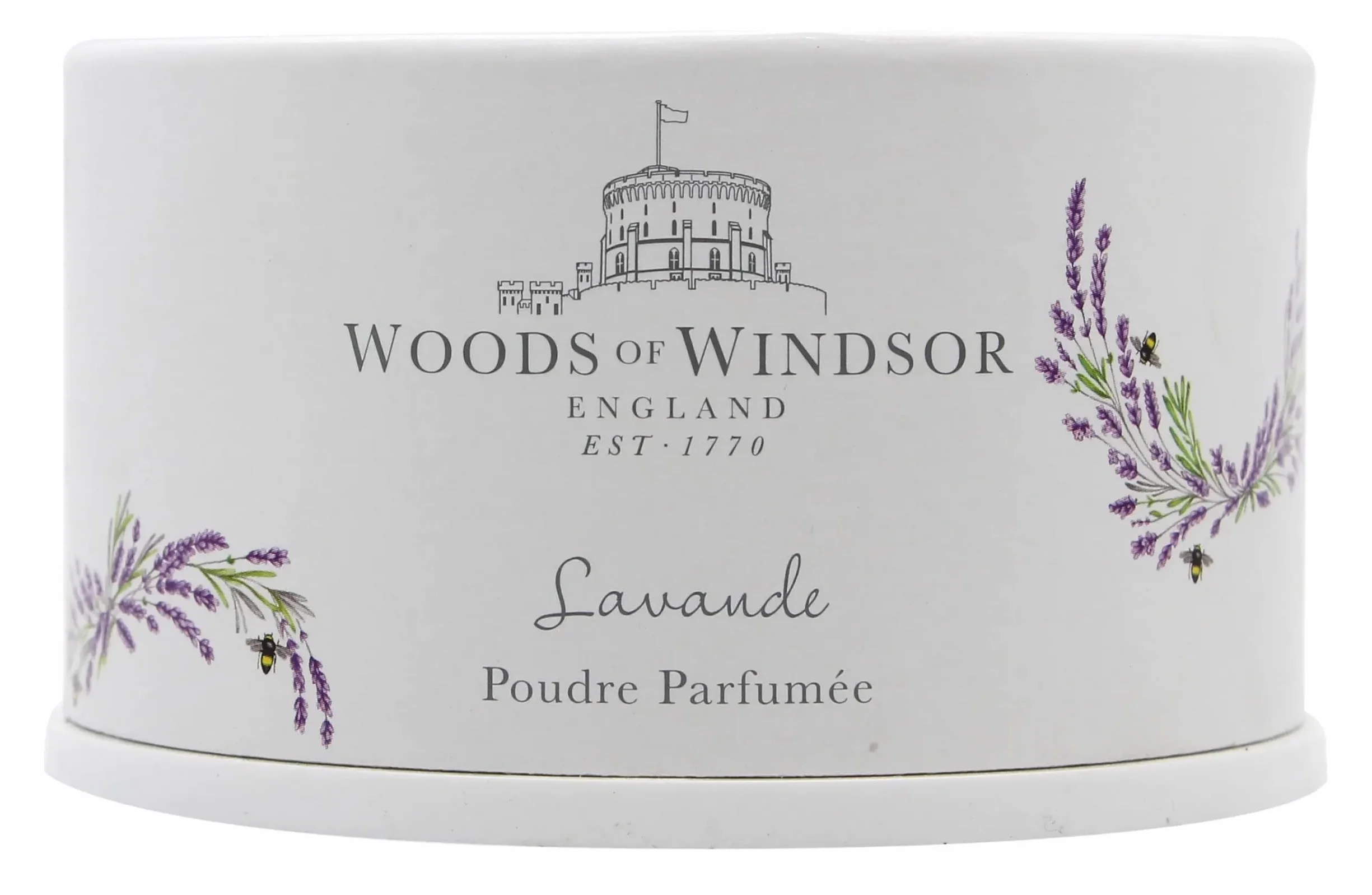Woods of Windsor Lavanda per donne polvere polvere corpo spolverare con Puff, viola, 10 oz