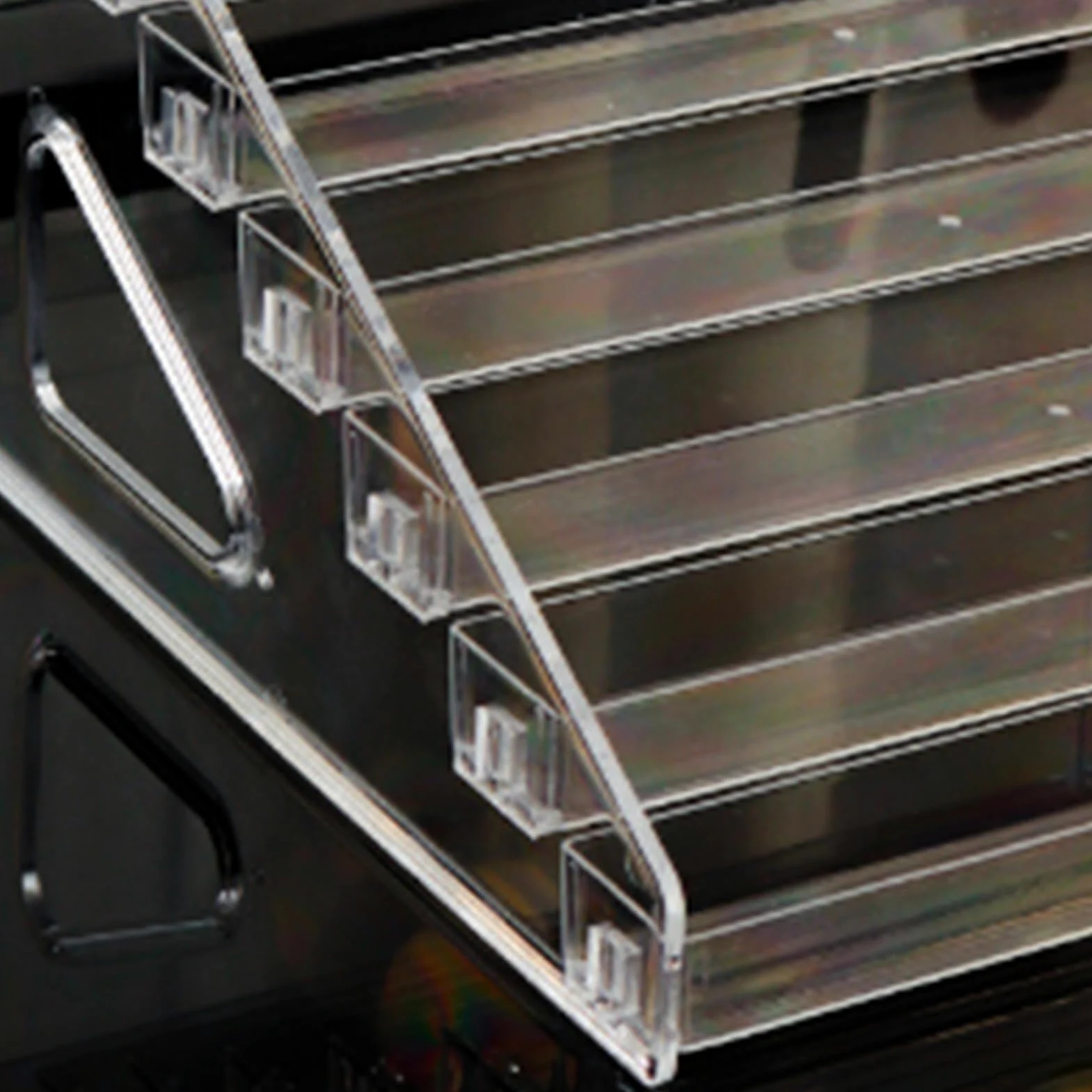 Porta Smalti Scatola Portaoggetti for Rossetto, Espositore da Tavolo in Plastica Trasparente Valigetta Custodia