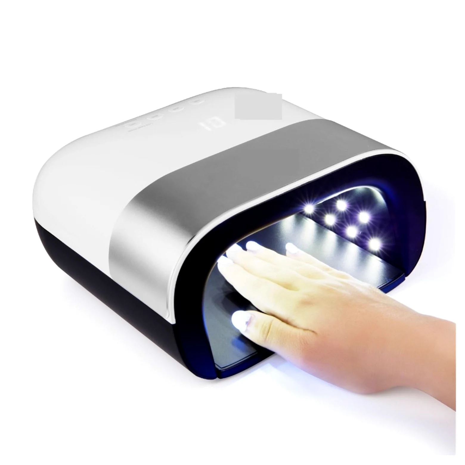 Lampada LED per unghie, Lampada for unghie a LED UV Asciugacapelli 48W Lampada a LED UV for unghie con memoria timer intelligente Display timer digitale invisibile Asciugatrice for unghie per gli aman