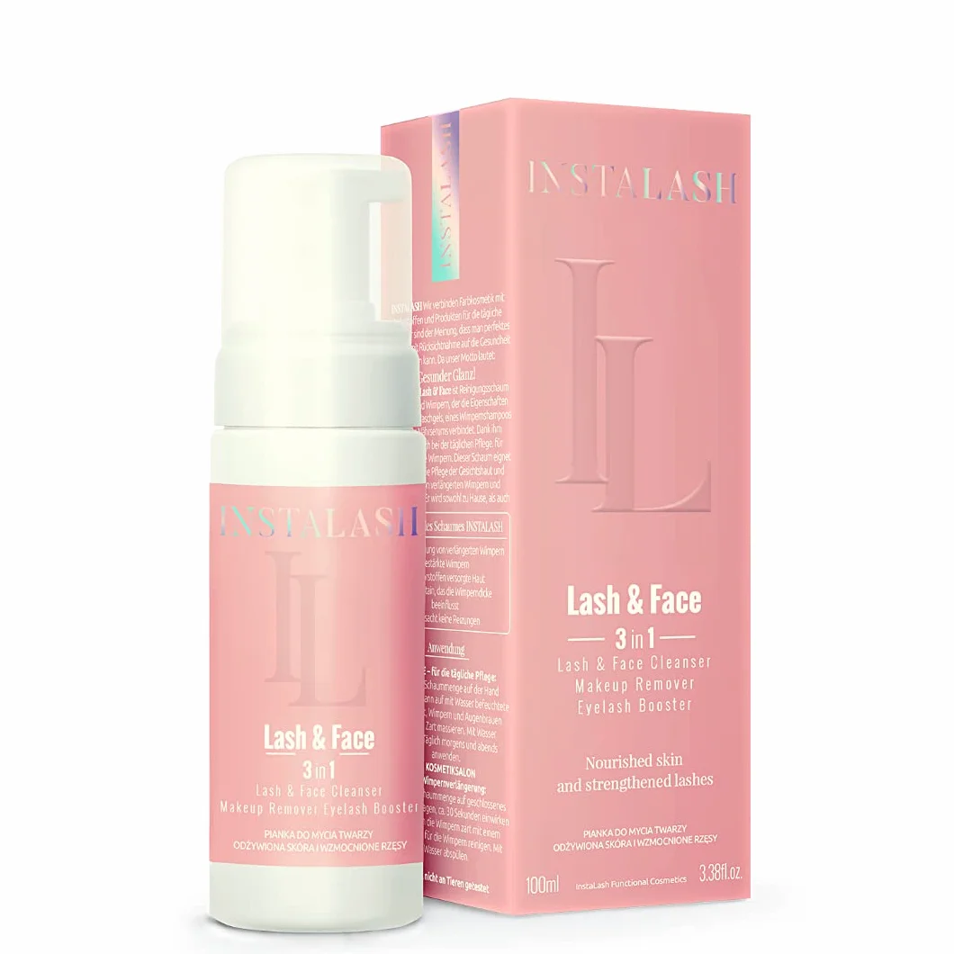 Lash & Face Cleanser 100 ml, Mousse Detergente viso, Detergente Ciglia, Pulizia Viso, Shampoo per Ciglia, Lash Lift
