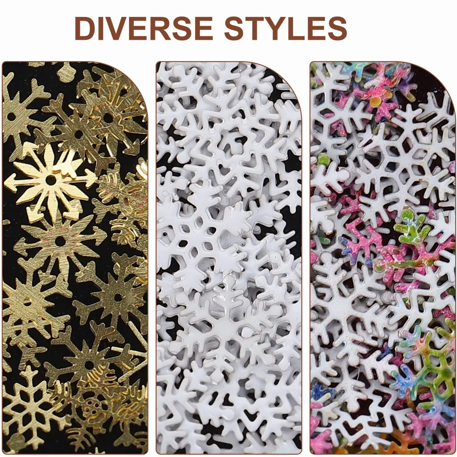 12 Scatole Ornamenti Di Arte Del Chiodo Di Natale Glitter Per Unghie Decorazioni Natalizie Per Unghie Decalcomanie Per Fiocco Di Neve Veloce Paillettes Scaglie Di