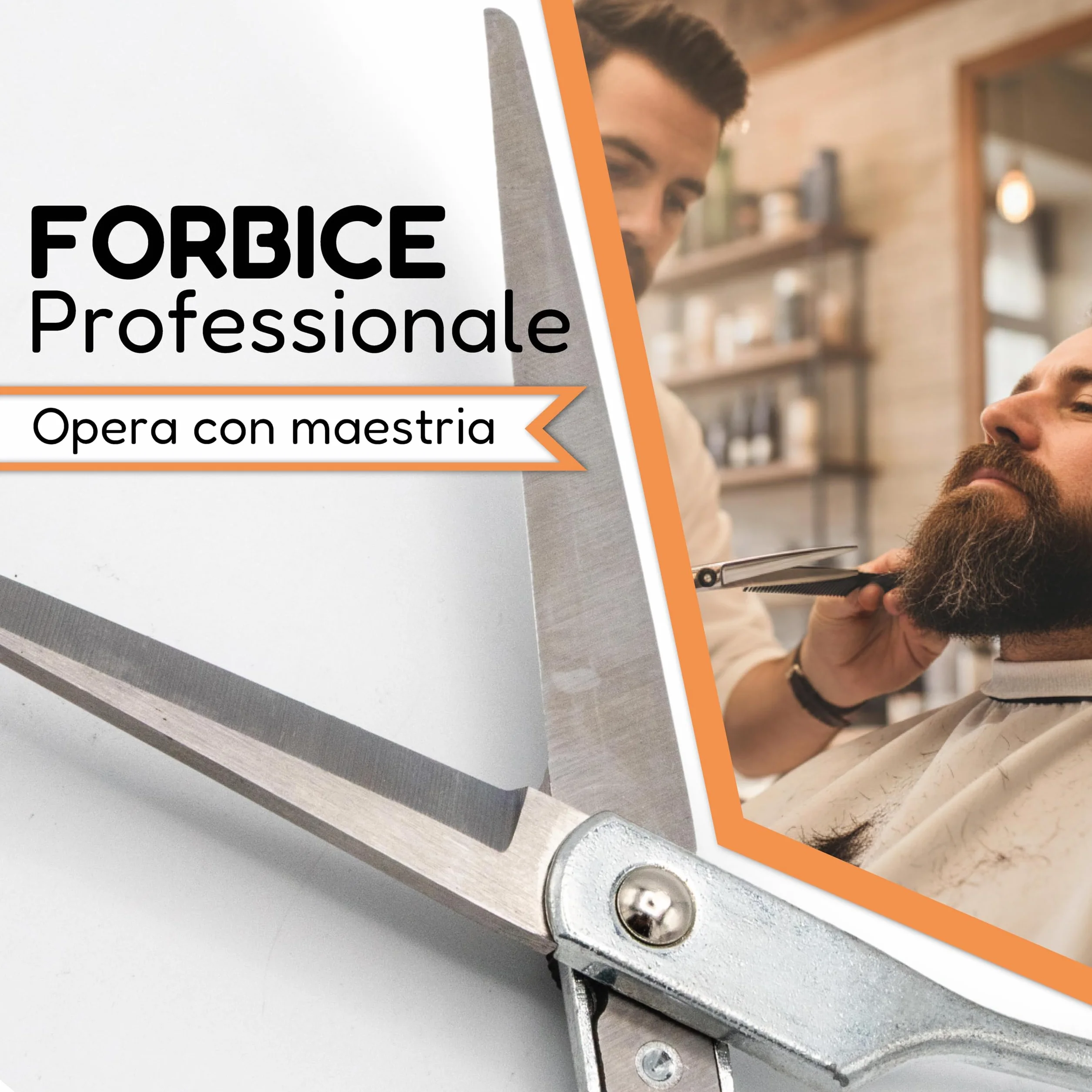 Forbici Parrucchiere Professionali 6 Pollici Acciaio Inox Ergonomiche con Custodia per Barbiere Uomo Donna