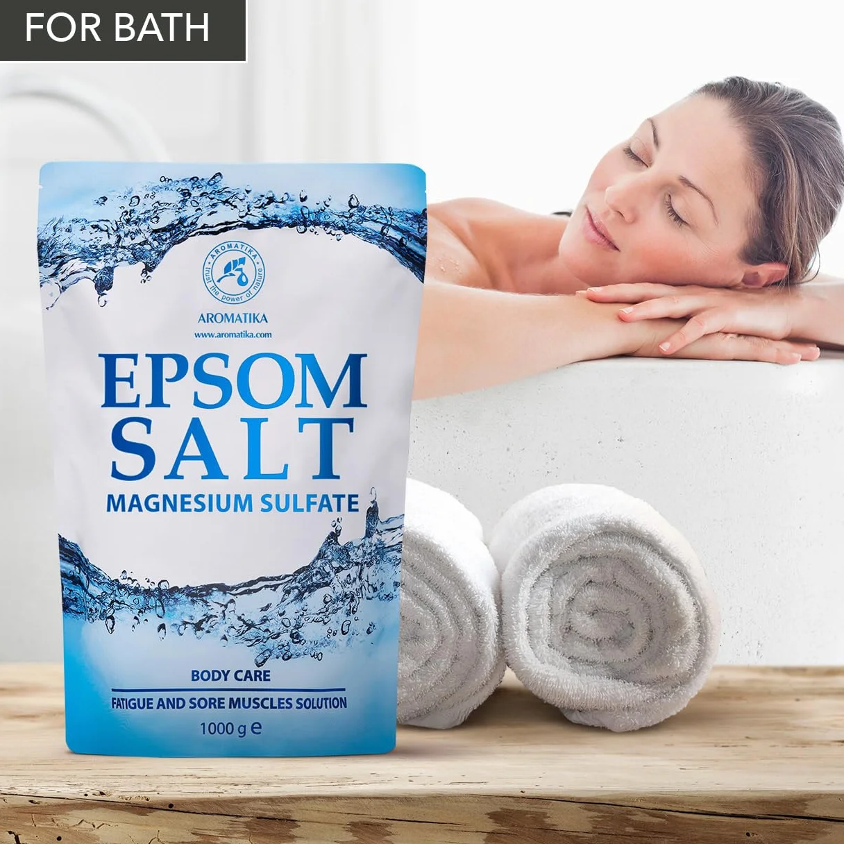 Sali da Bagno 3kg - Sali di Epsom 3000g - 100% Magnesio Naturale - Lenitivo e Allevia i Muscoli - Rilassamento e disintossicante - Cura del corpo - Miglior sonno - Pediluvio Massaggio