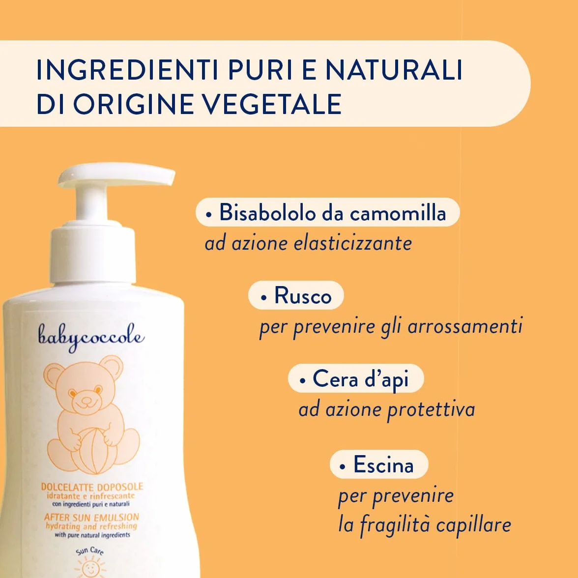 Babycoccole DOLCE LATTE DOPOSOLE Bambini Idratante Rinfrescante 200ml