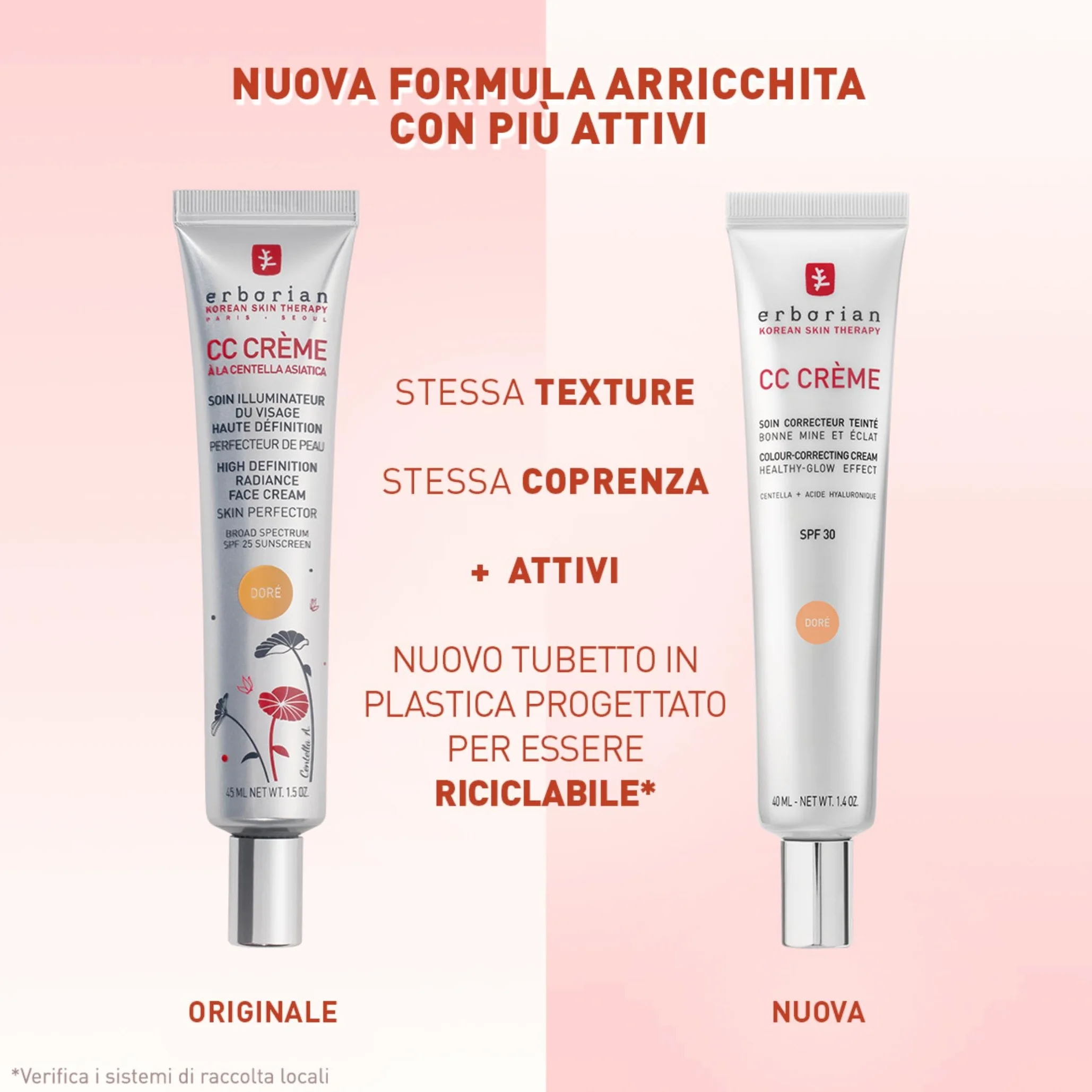 Erborian CC Crème alla Centella Asiatica Crema Viso Illuminante SPF 30 Cosmetica Coreana