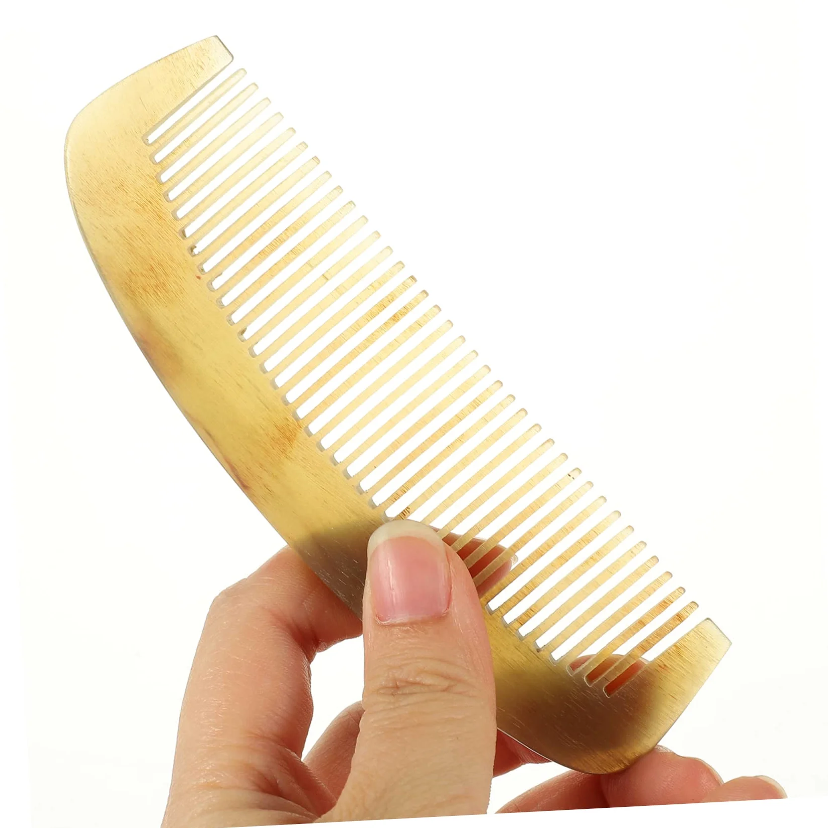 Pettine in Corno di Bue Antistatico per Chioma e Barba | Lavorazione Fine, Effetto Lisciante, Adatto a Chioma Lisci, Ricci e Lunghi, Accessorio per Donna