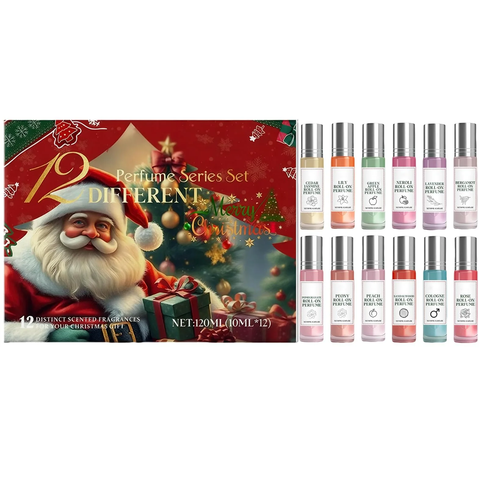 Profumi Di Natale | 12 Pezzi Di Fragranza Elegante | Profumi Di Lunga Durata | Per Donne, Moglie, Fidanzate Che Viaggiano Ogni giorno, Incontri, Feste Notturne, Affari, Attività Sociali, Inf