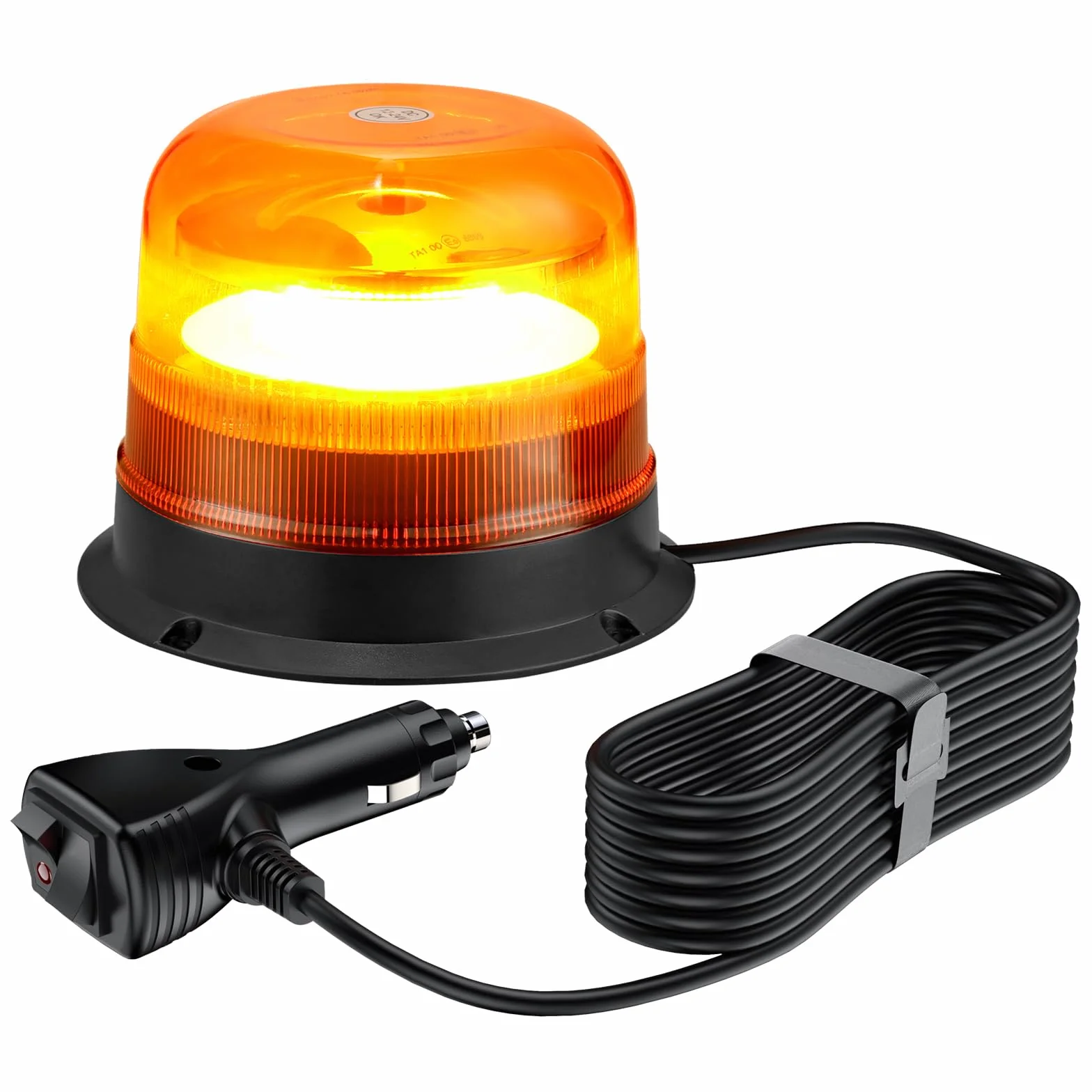 PROZOR 48W Stroboscopica Luce Emergenza 12/24V Magnetica Impermeabile 10 Modalità Ambra con Cavo 5m