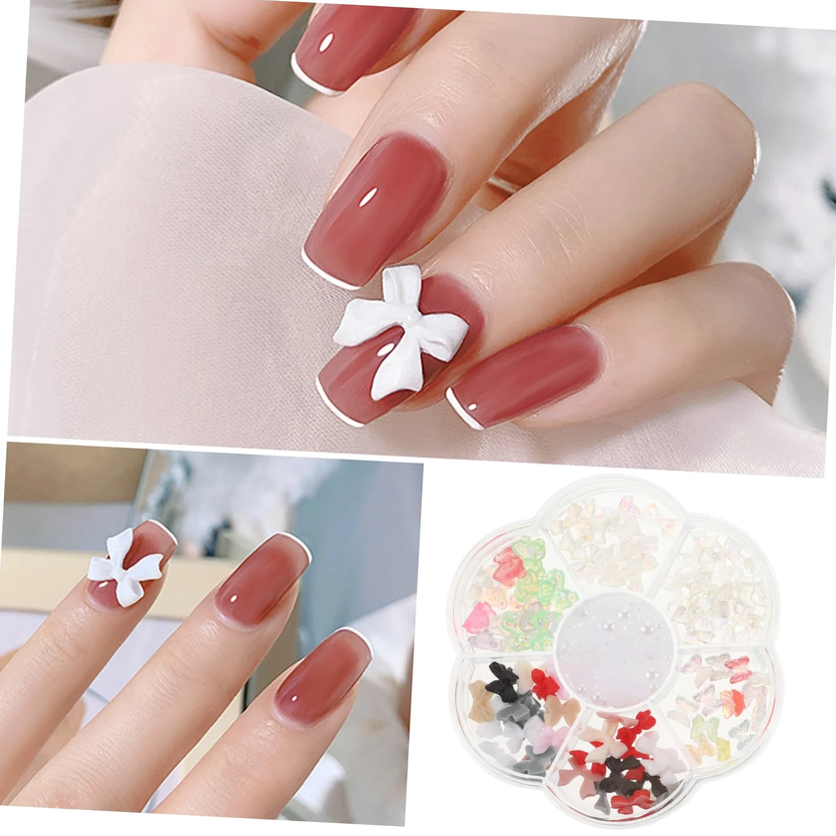 5 Set Decorazioni Per Unghie Ciondoli Per Manicure Accessori Nail Art Per Unghie Eleganti E Creative 2 Scatole*5
