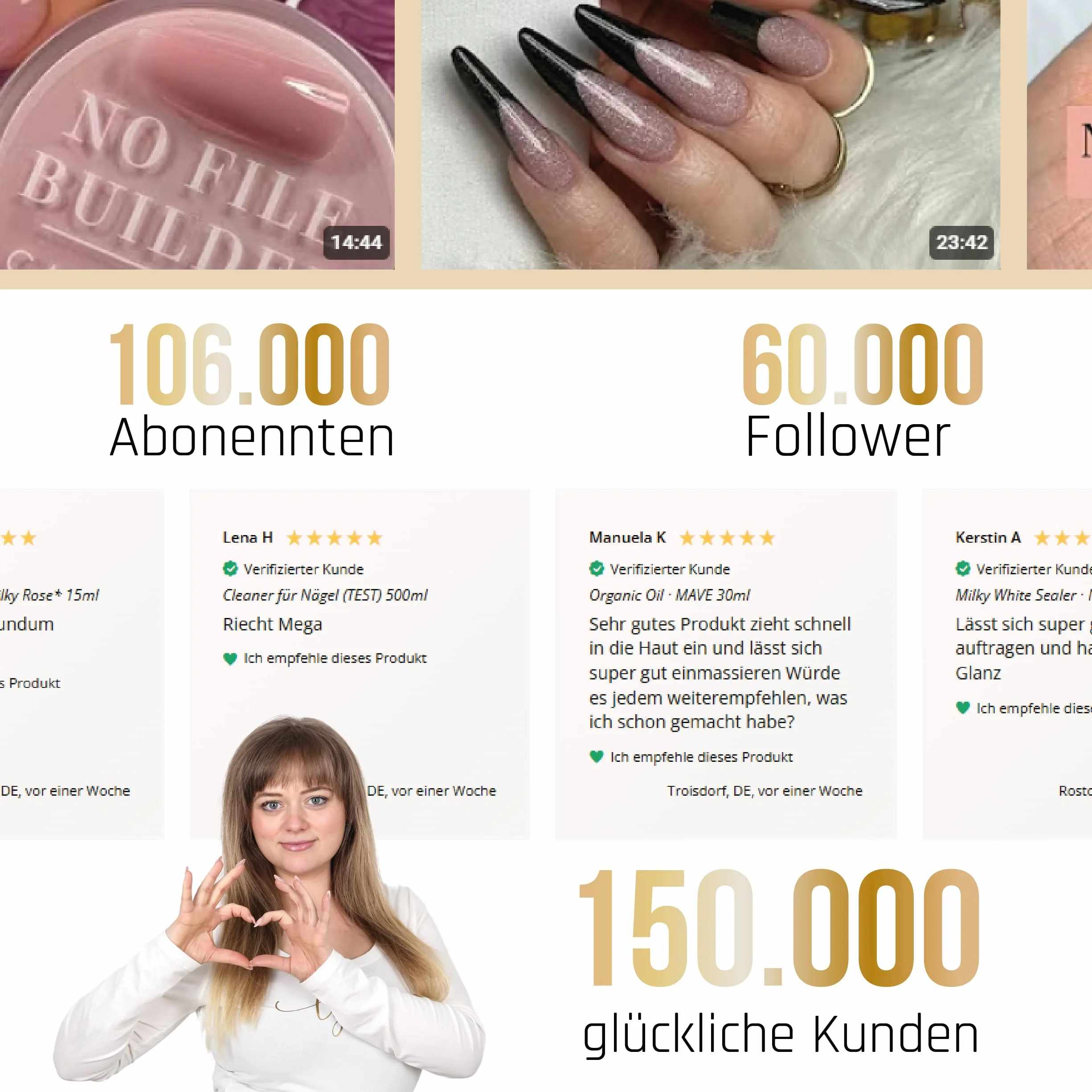 Lynis-Nailshop.de - Gel rigenerante per unghie in gel per professionisti e principianti, gel UV per l'estensione delle unghie · Cover Builder Gel · Pinchbar, autolivellante, media viscosità ·