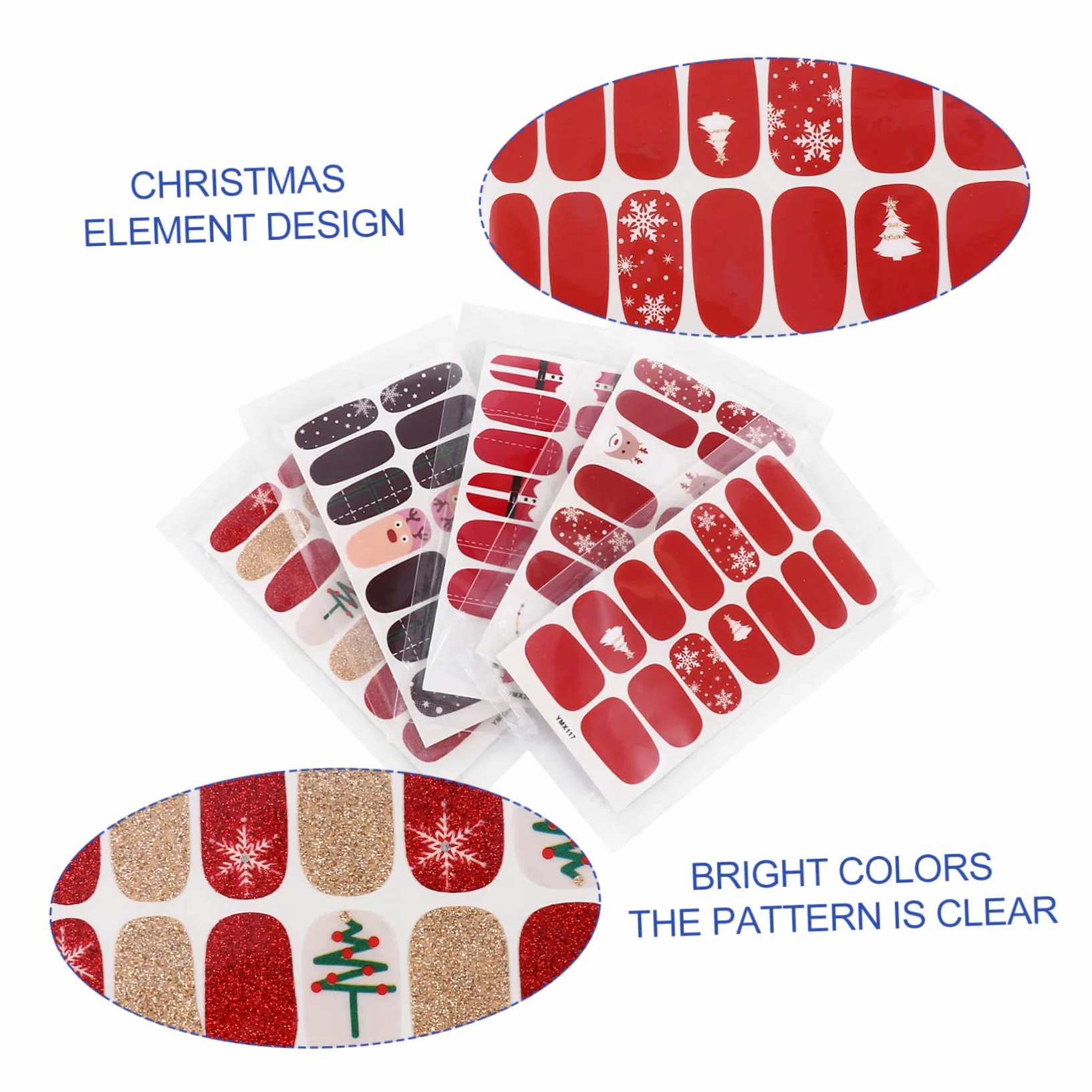 FRCOLOR 30 Fogli Adesivi Per Natalizi Decalcomanie Per Nail Art Natalizie Invernali Adesivo Per Nail Art Natalizio Adesivo Di Arte Del Di Natale Pellicola Per