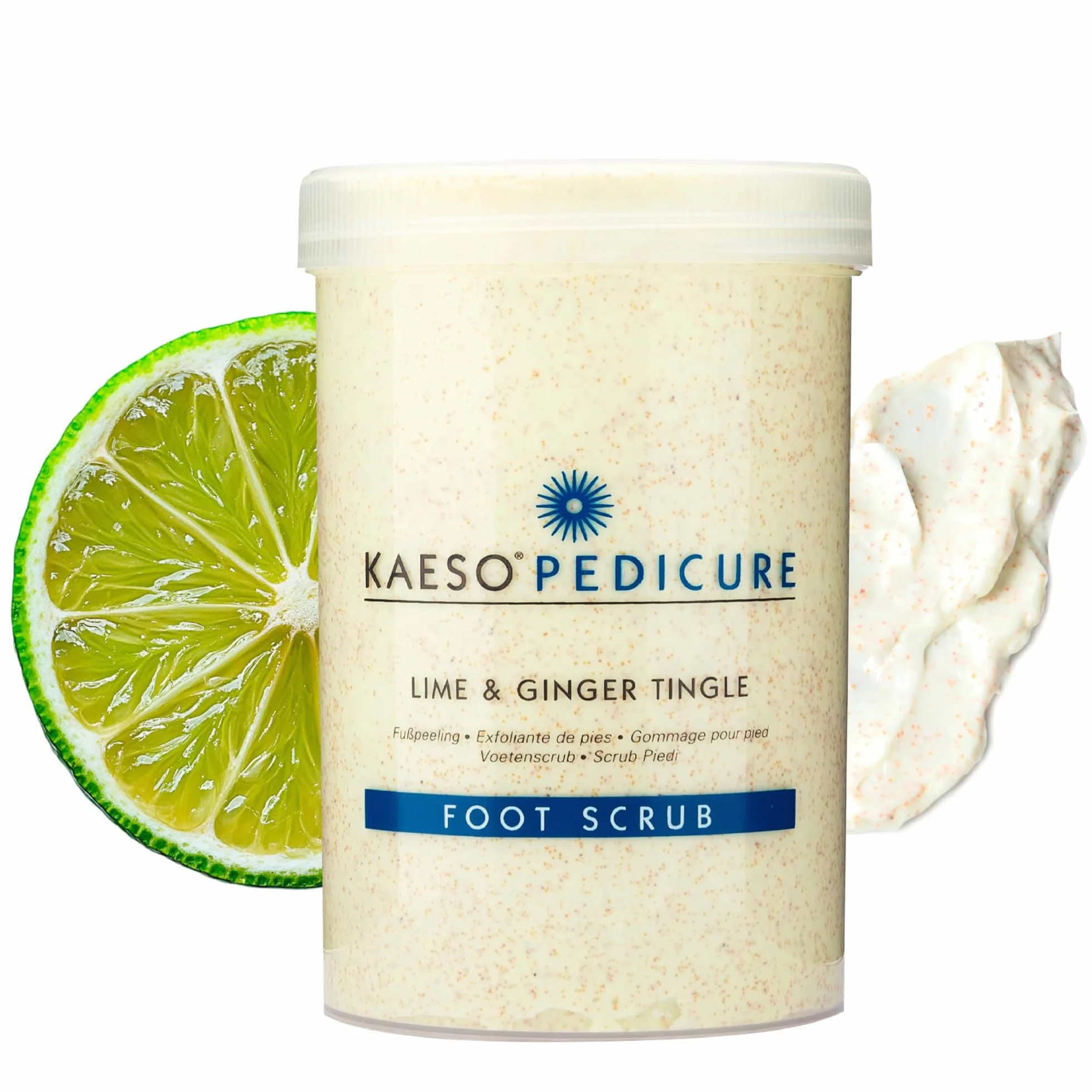 Kaeso Foot Scrub, Lime and Ginger Tingle, 1200 ml