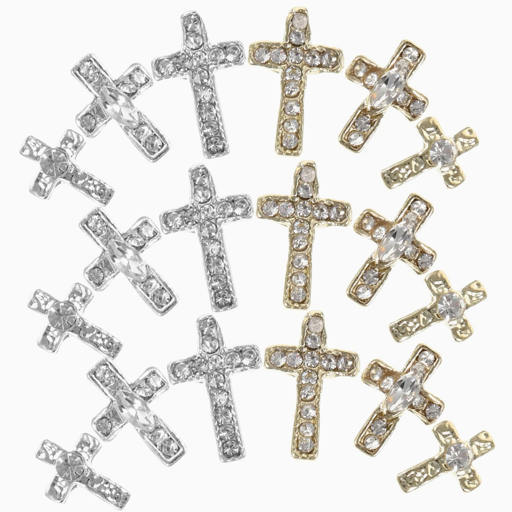 FOMIYES 4 Set Smalto A Croce Fascino Delle Unghie Ciondoli Per Unghie Strass Forniture Per Unghie Ciondoli Per Unghie Per Unghie Acriliche Fascino Per Unghie Lega Di Zinco 60 Pezzi * 4