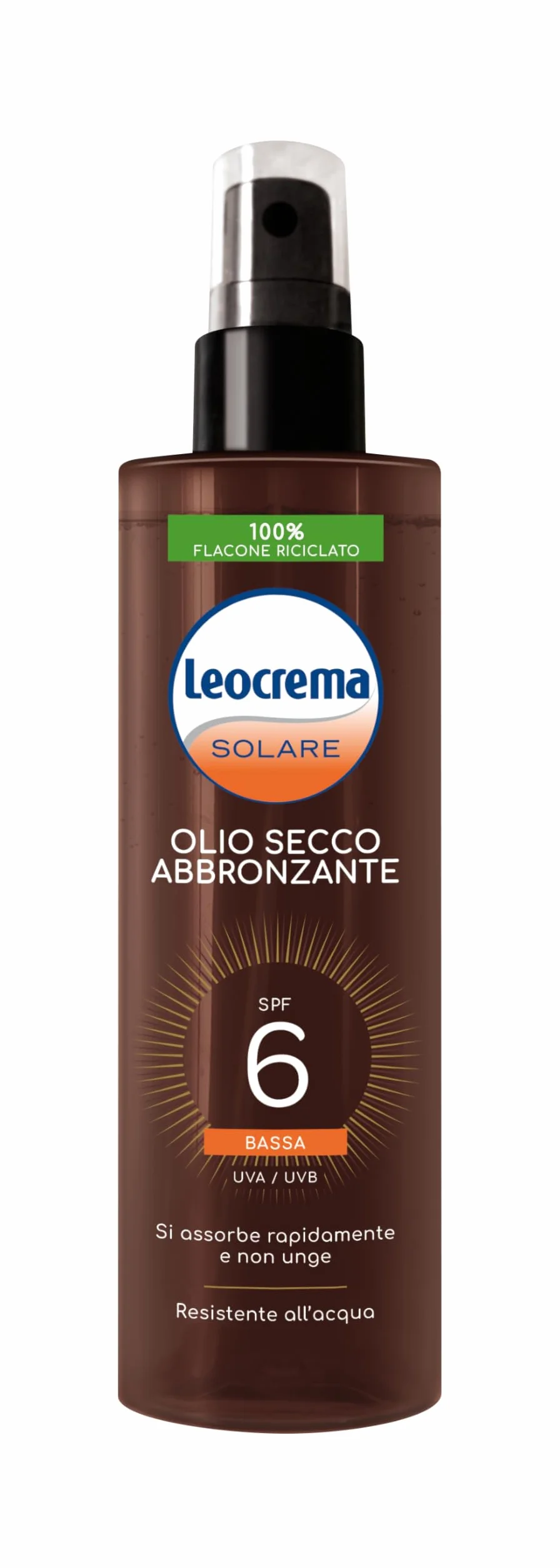 Olio Abbronzante Spray SPF 6 Assorbimento Rapido Resistente all'Acqua 200ml