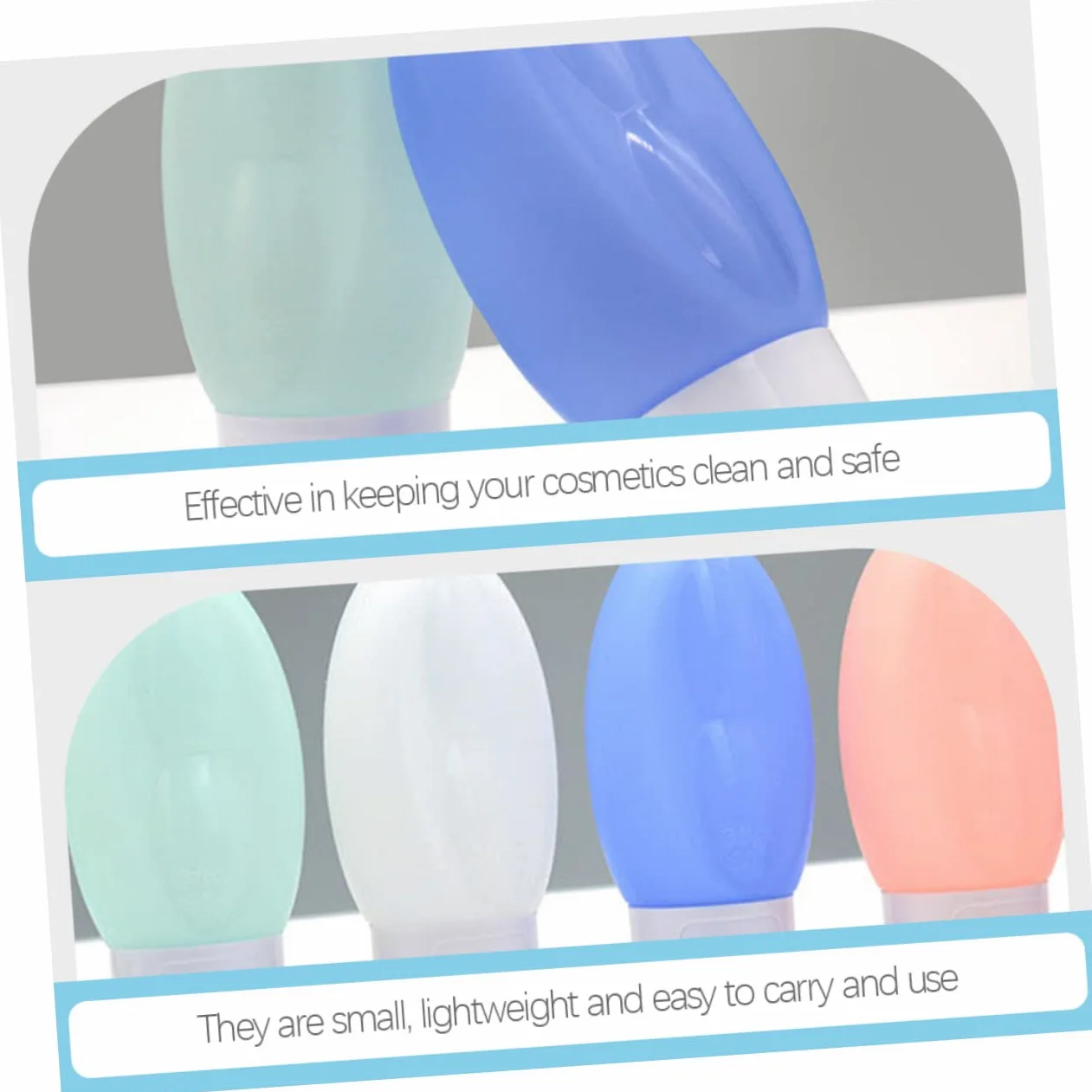 Ipetboom 12pezzi Bottiglie Viaggio Silicone Per Liquidi Ricaricabili Contenitori Per Toilette Adatti Per Cosmetici e Bagno Colori Rosa Bianco