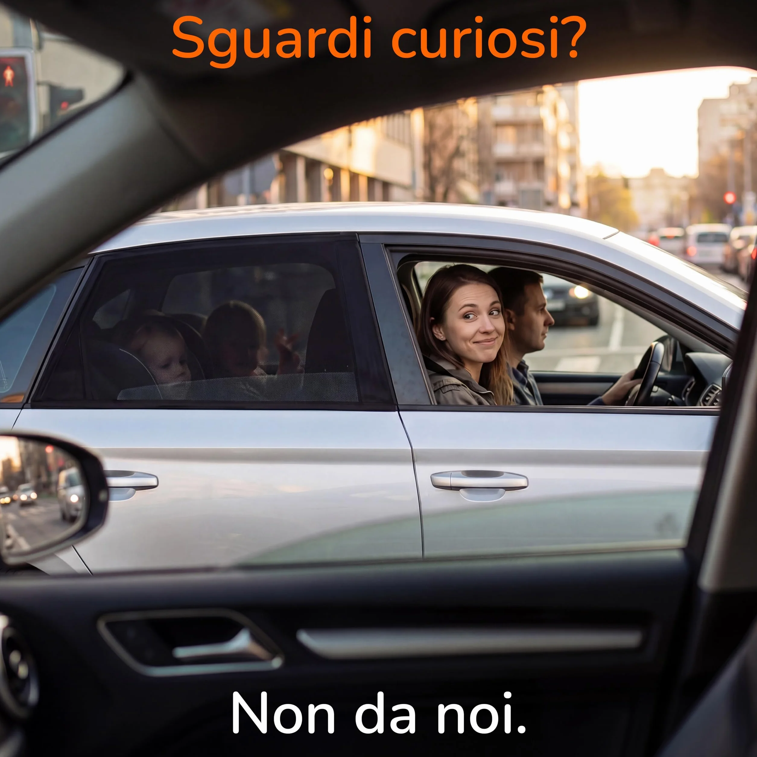 Parasole Auto per Bambini con Protezione UV Certificato TÜV UPF 15 Upgrade4cars