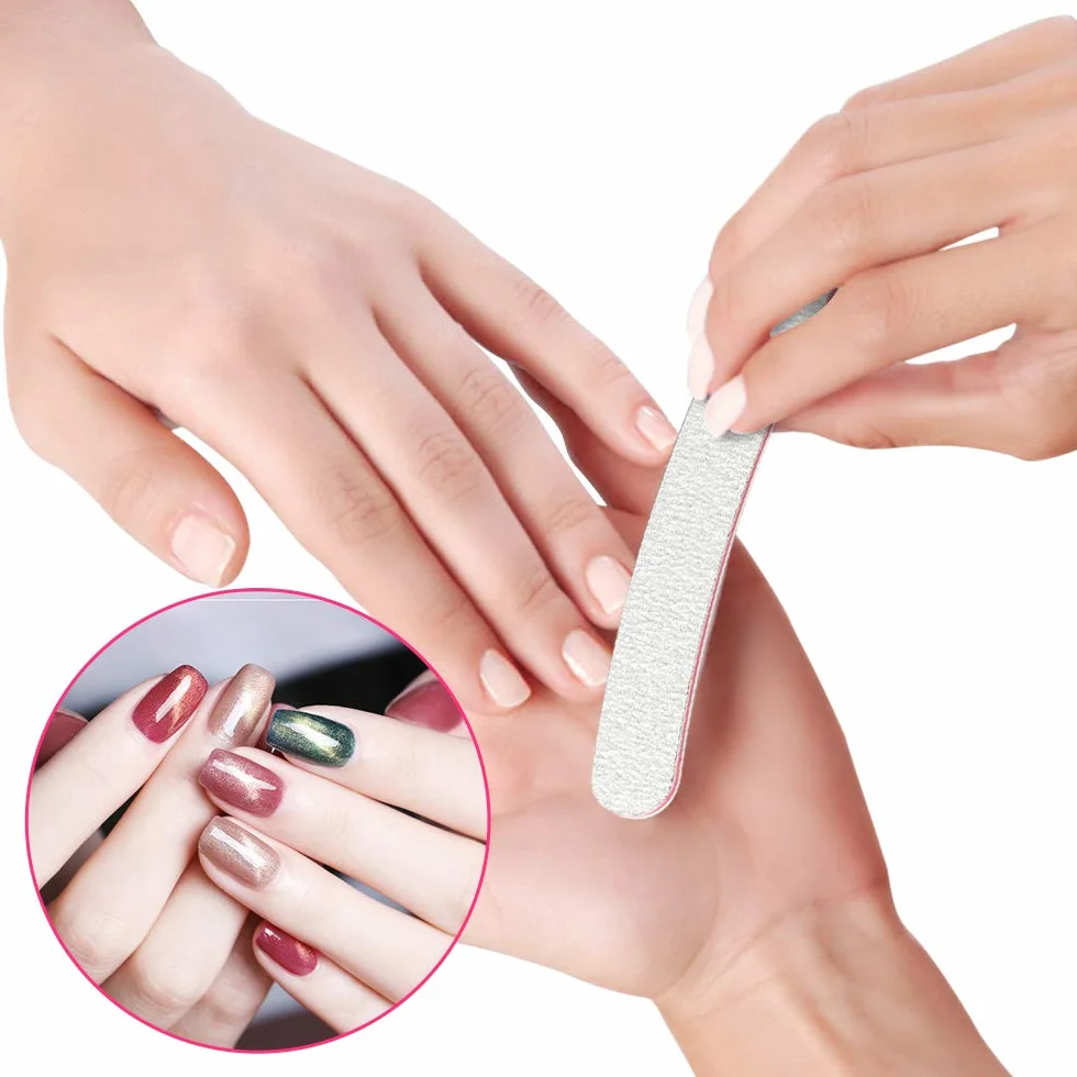 Forever Speed 50 lime per unghie professionali 100/180, lima per manicure a doppio lato, colore viola/bianco