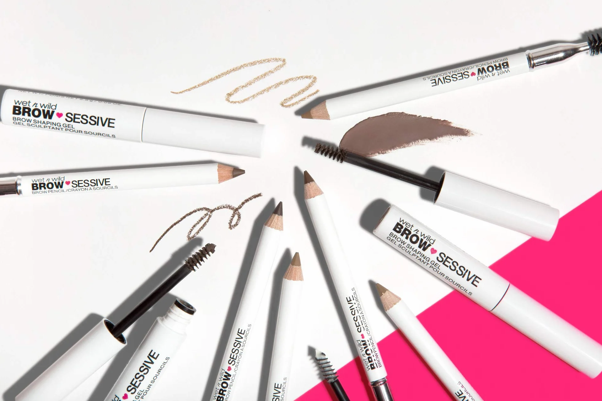 Wet n Wild, Matita Brow-Sessive, Matita a Doppia Punta con Pettinino per Sopracciglia Sottili e Spesse, Formula Naturale, Definizione del Colore Progressiva, Castano Scuro