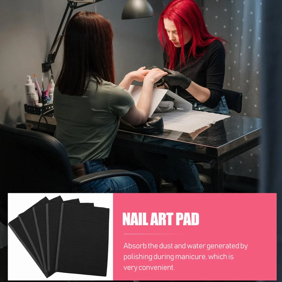 Tovaglia di Carta per Manicure 125 Pezzi Monouso Doppio Strato Resistente per Nail Art Professionale e Salone Bellezza, Assorbente e Pieghevole per Cura Unghie e Pedicure