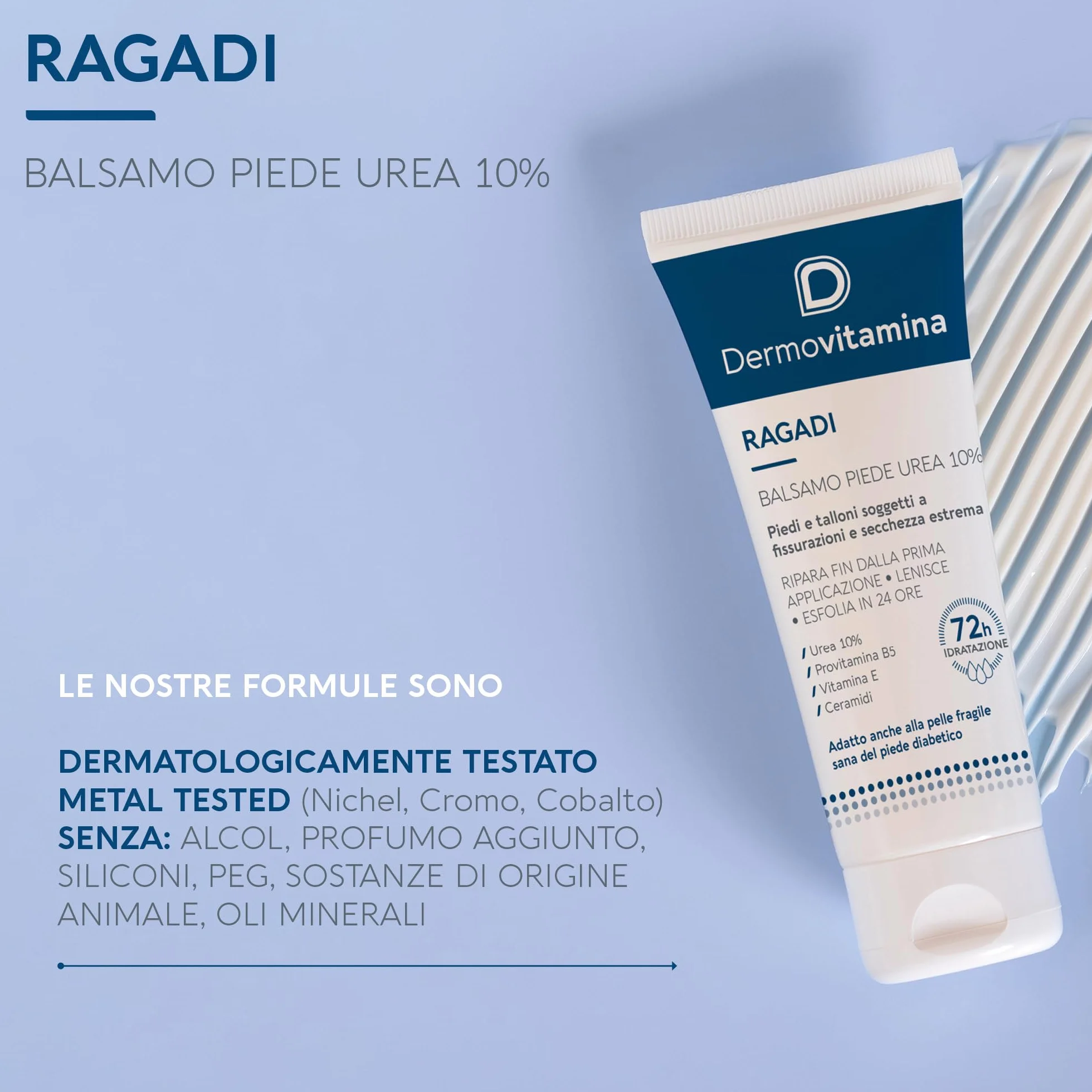 Dermovitamina Ragadi Piede Balsamo Urea 10% Crema Piedi Riparatrice 75ml