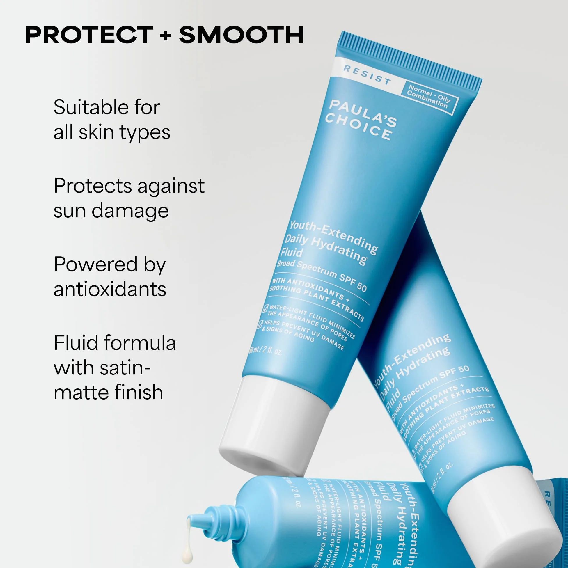 Paula's Choice Anti-Aging Crema Giorno SPF 50, Pelli Miste o Grasse, 60 ml | Creme Giorno - Protezione Solare Viso - Combate Imperfezioni, Punti Neri e Macchie scure - Finish Opaco - con Avobenzone