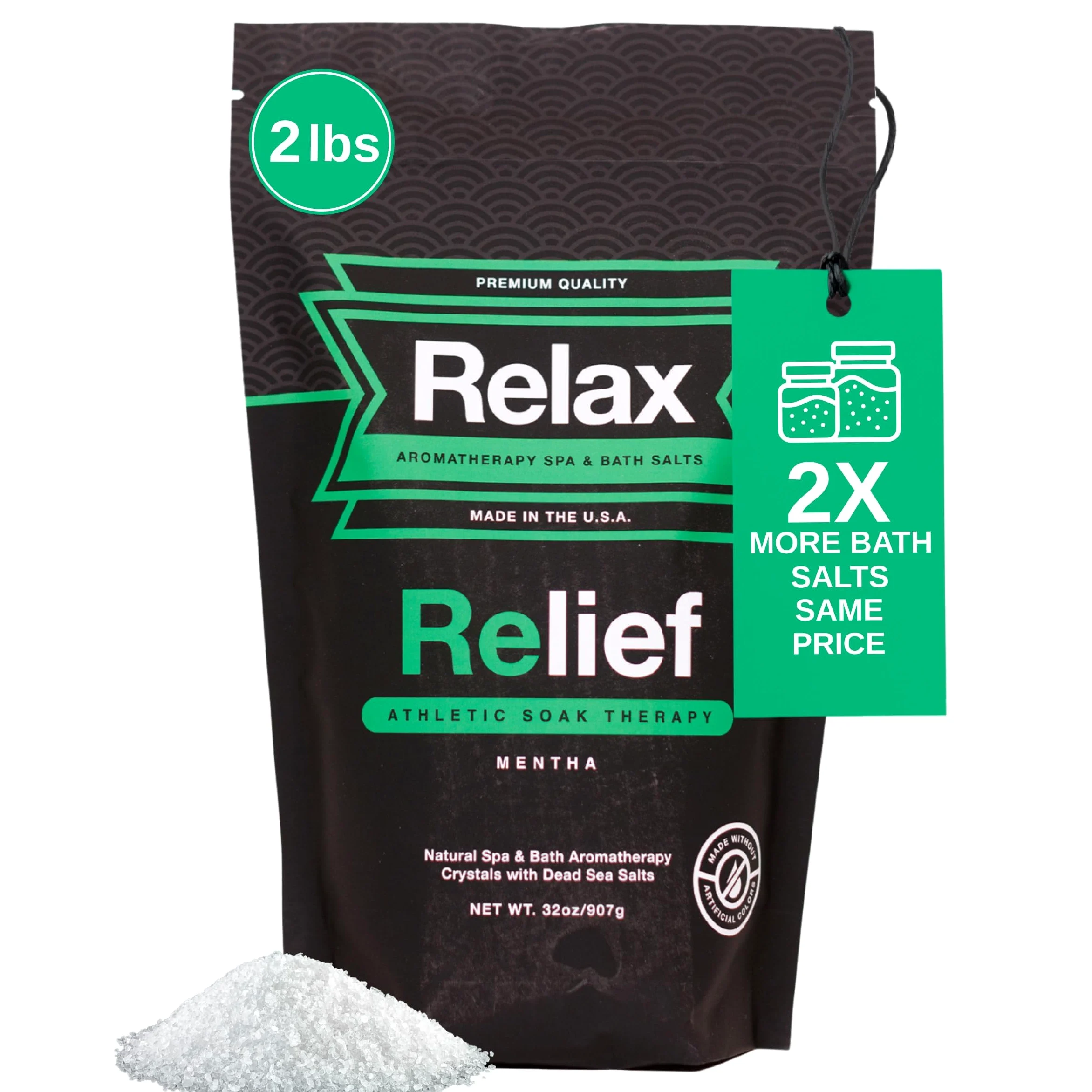 Relax Spa & Bath, Epsom & Sali del Mar Morto, sali da bagno per aromaterapia per vasca idromassaggio, bagno o spa, infusi con magnesio, sollievo per terapia atletica