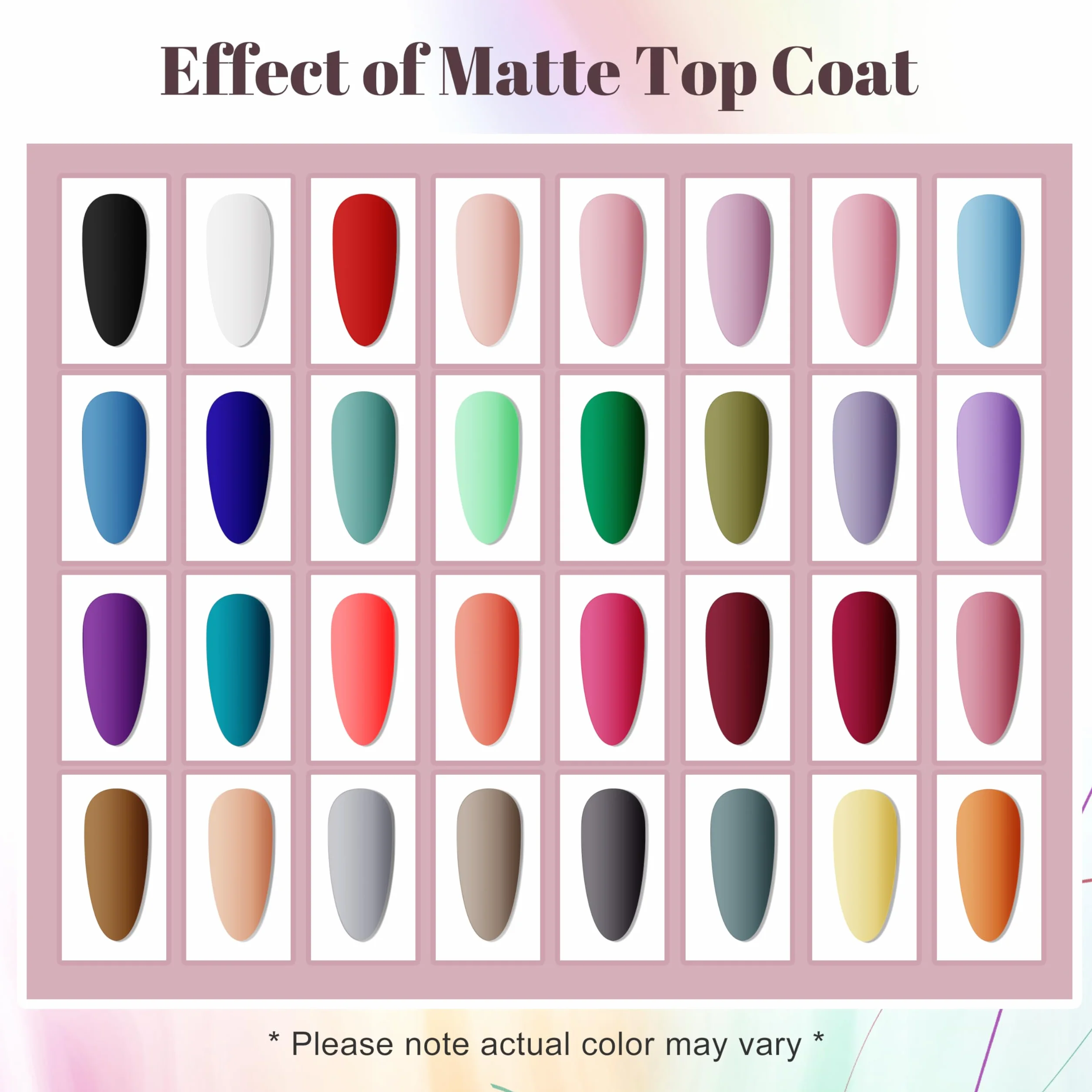 JODSONE 36 pezzi Set Smalto Gel - Kit Unghie con 32 Colori Base e Top coat opaco