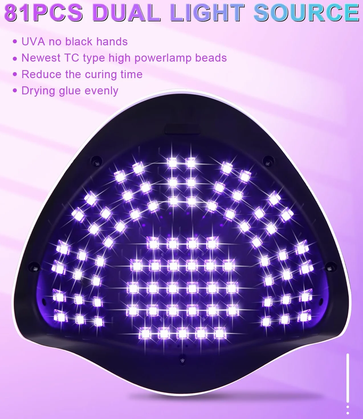 Lampada UV LED Unghie, 380W Professionale Semipermanente Curare Rapidamente Pedicure Fornetto Unghie per Tutti i Smalti, Automatico Sensore e Schermo 4 Timer per Manicure a Casa e in Salone