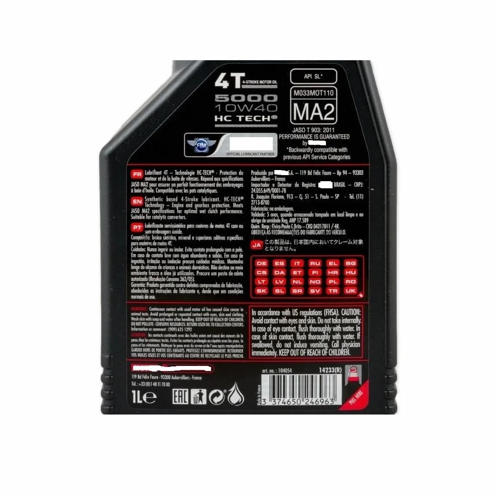 Kit Tagliando Moto YAMAHA MT 09 900 TRACER ABS 4L Olio 10W40 4T HC-TECH + Filtro Olio